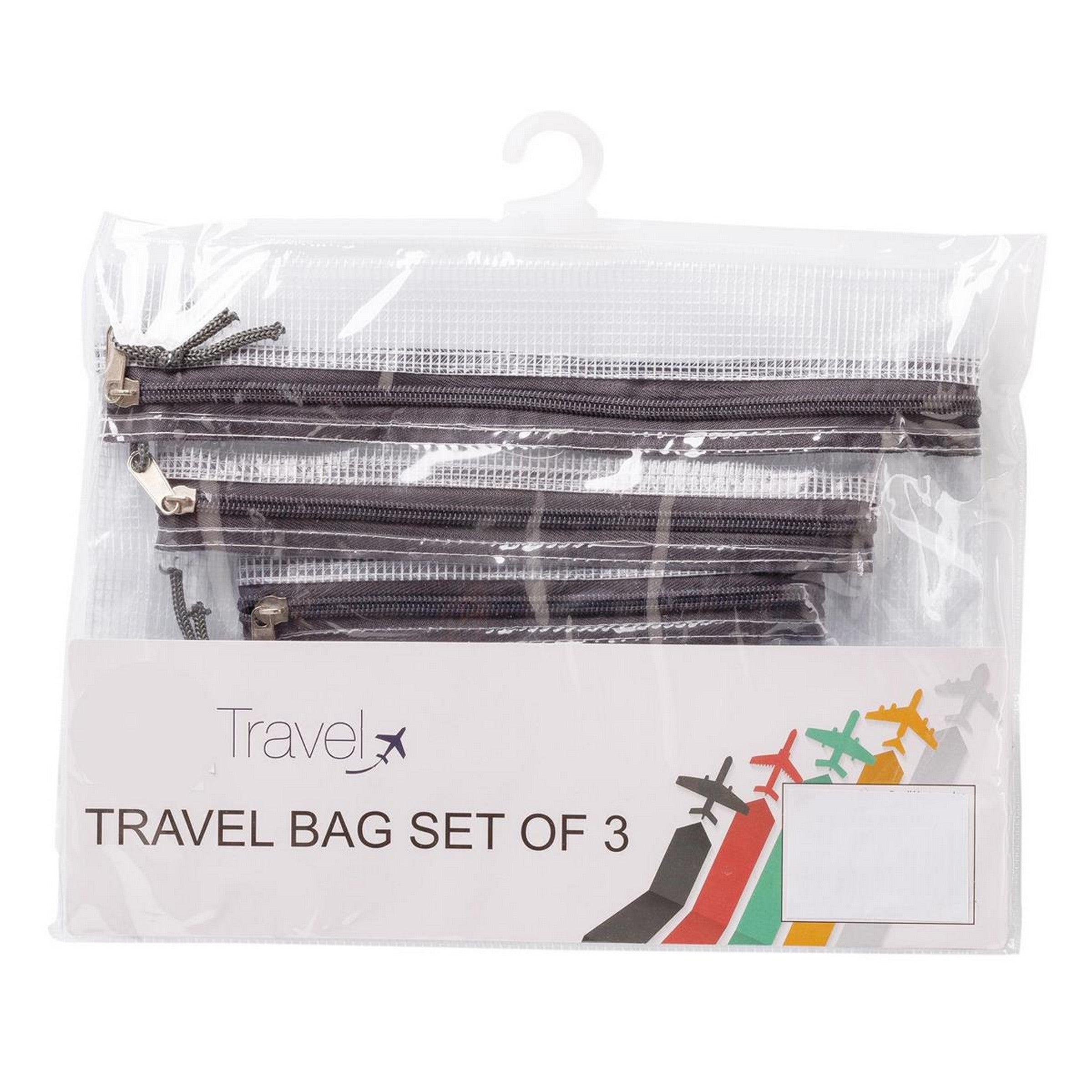 Global 3 Plastic Mesh Bags 7.5x5in - 9.4x6.7in -11.4x8.3in