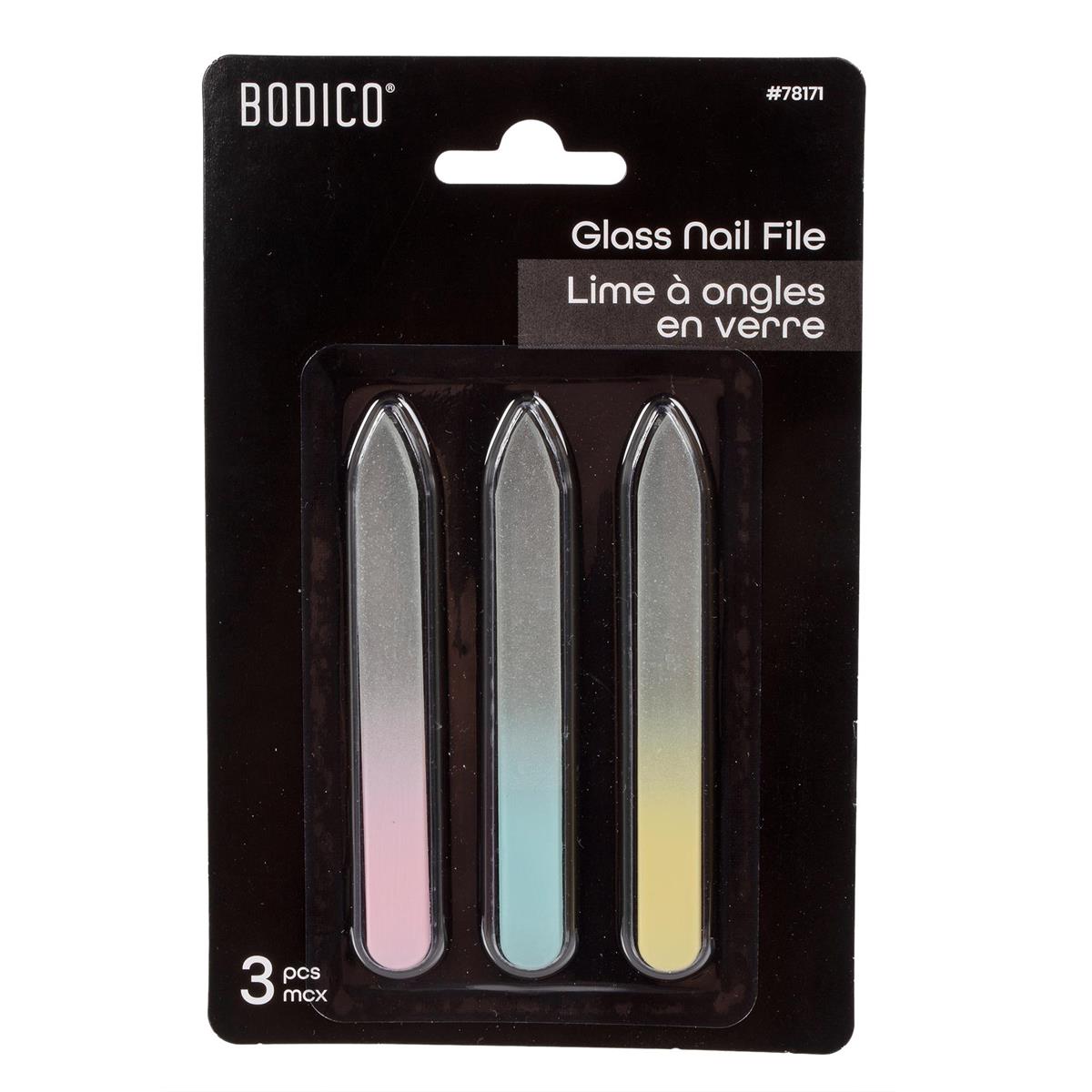 Bodico 3 Glass Nail Files 3.5in 