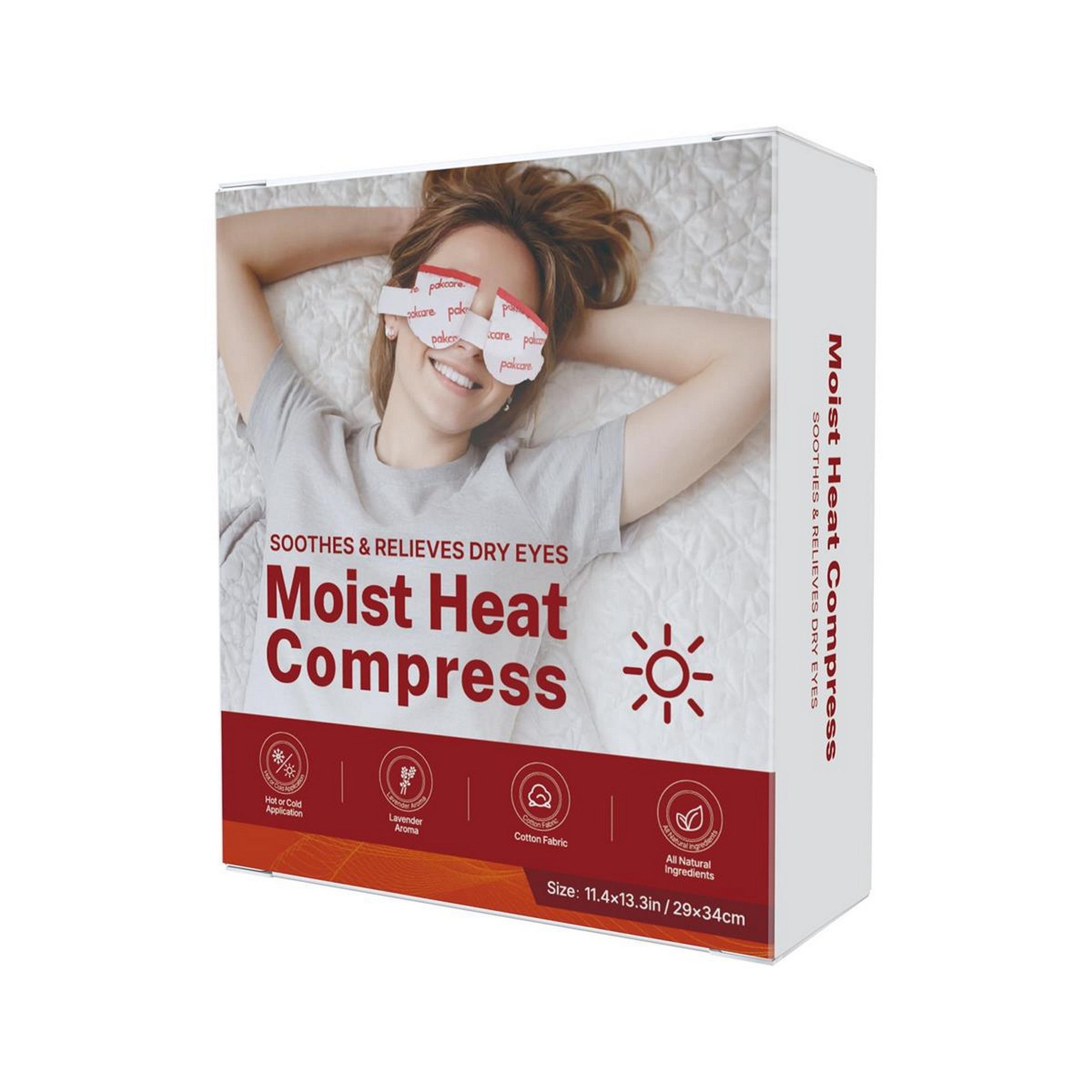 Bodico Adjustable Eye Mask - Clay Beads for Dry Eyes 11.4x13.3in