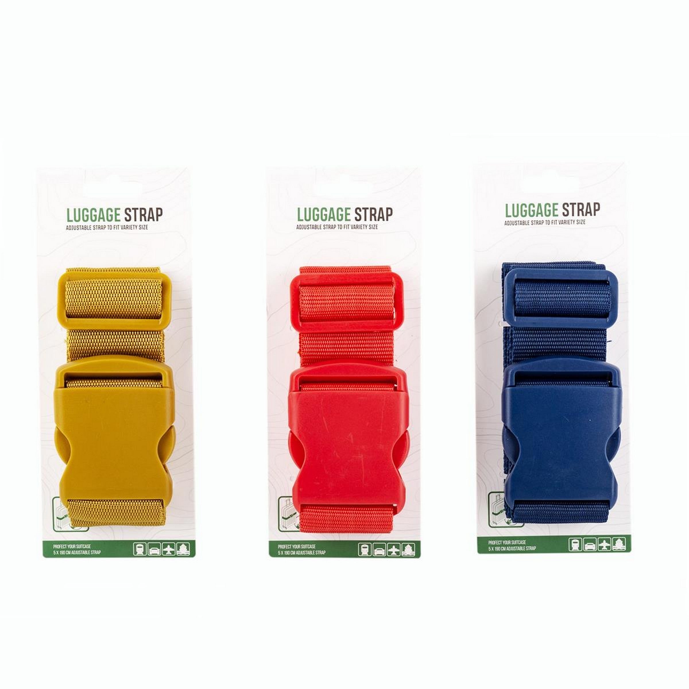 Global Adjustable Luggage Strap Security Belt 71x2in (180x5cm) VRT 