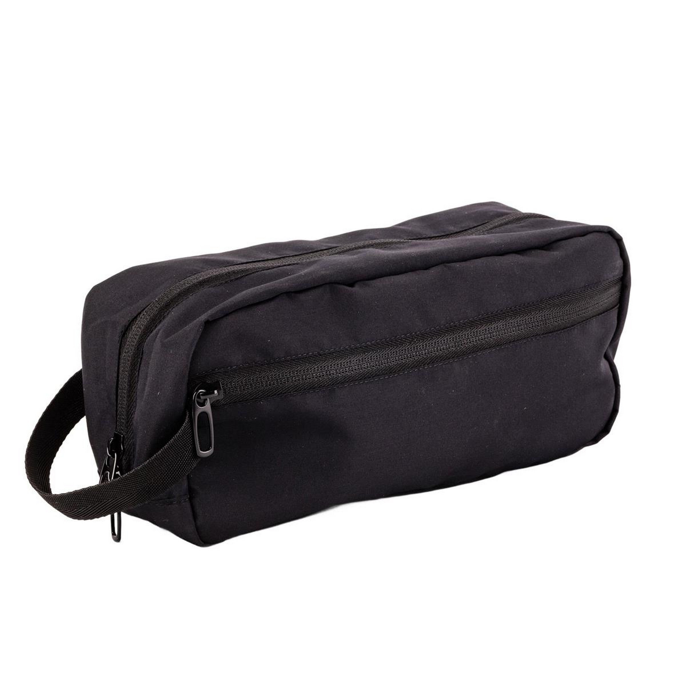 Bodico Matte Black Toiletry Bag 10x4.7x3.75in (25.5x12x9.5cm) 