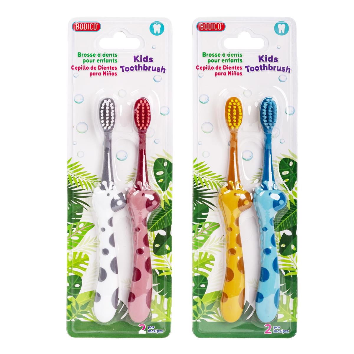 Bodico 2 Toothbrushes for Kids 6.4in  VRT 