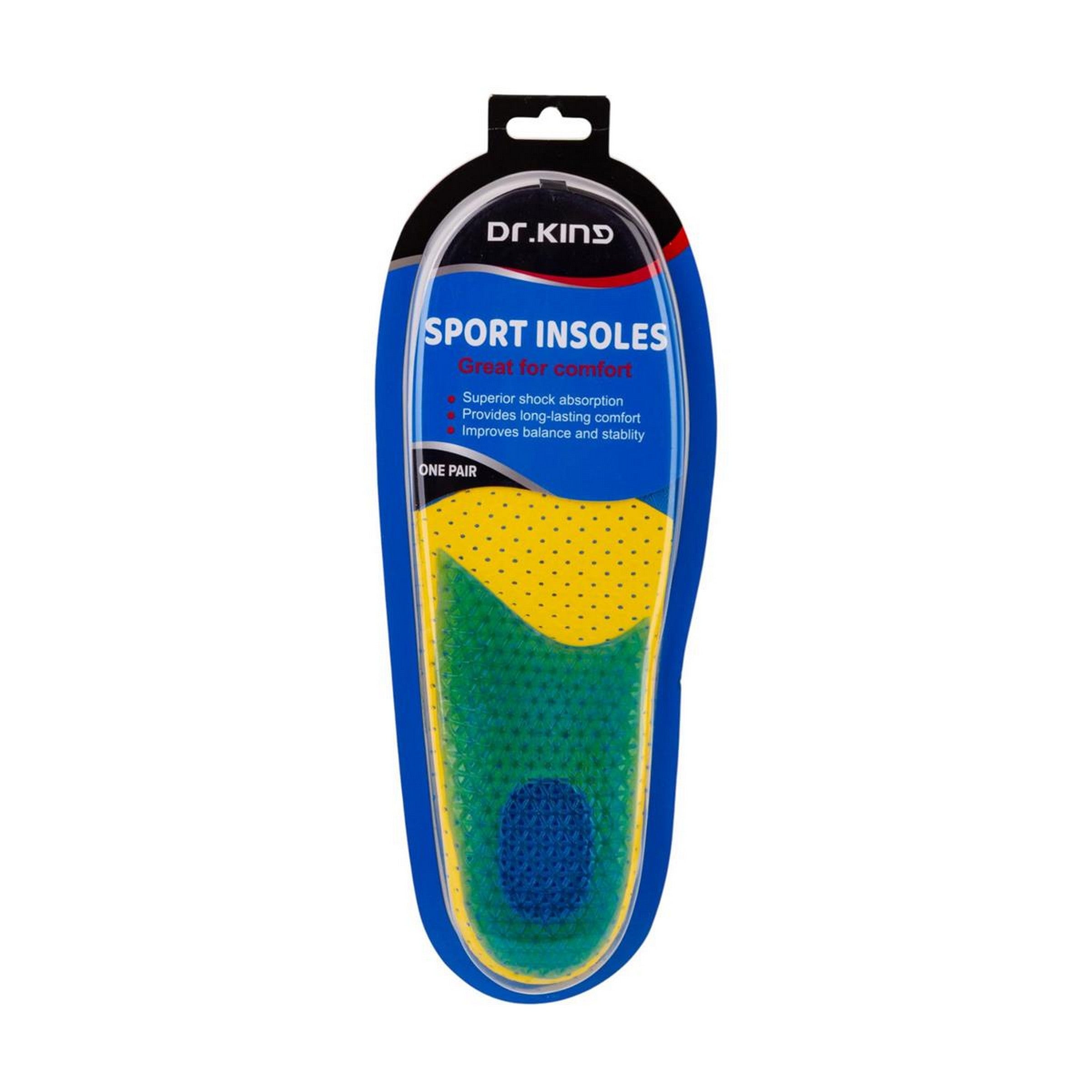 Bodico 1 Pair Sports Insole for Men with Size Guide 42 - 46