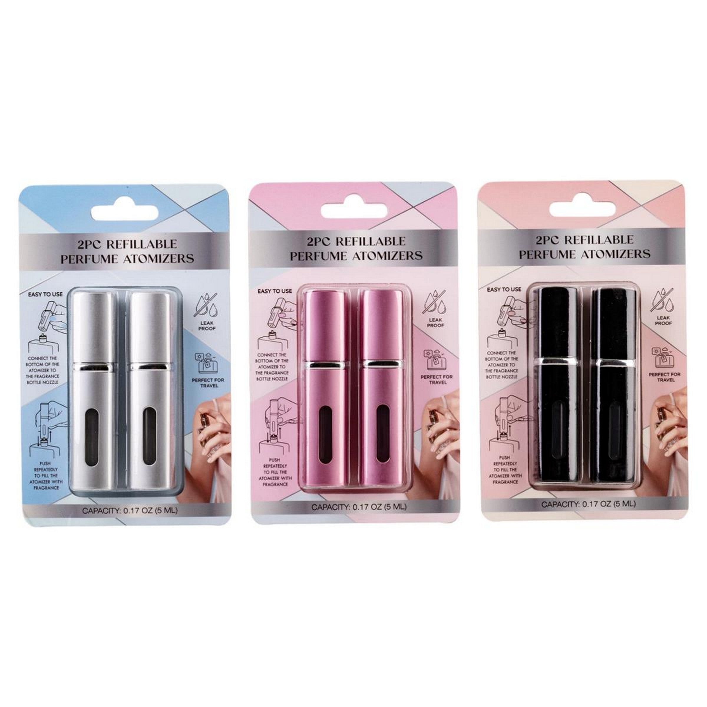 Bodico 2 Refillable Atomizer Perfume Spray - sold empty  VRT 