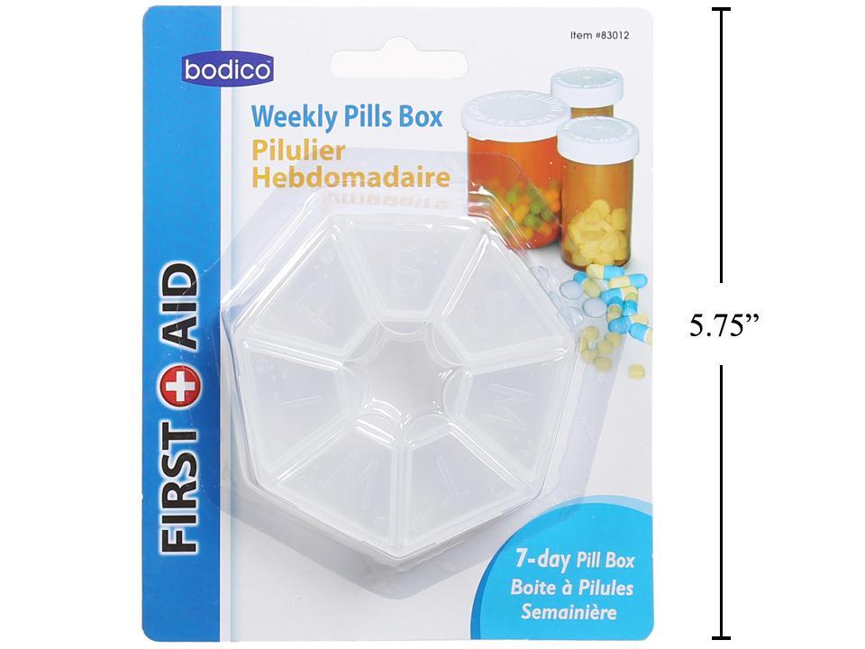 Bodico Weekly Pills Plastic Box 3in