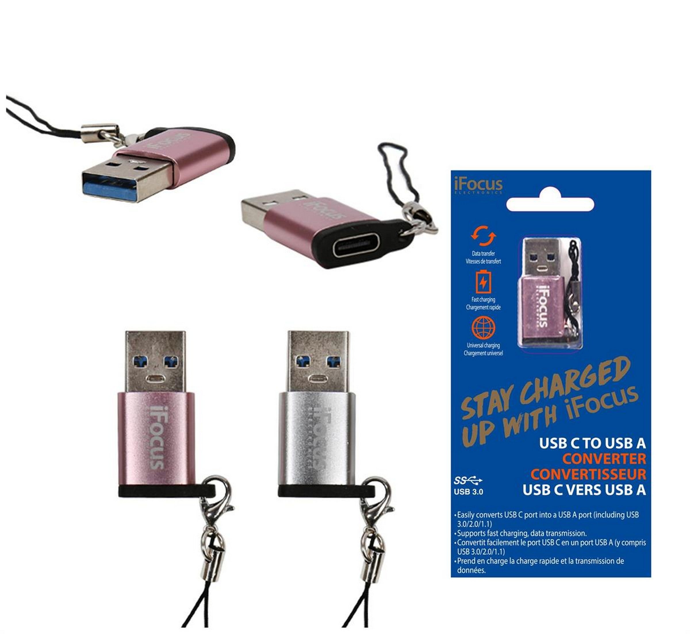 iFocus USB A3.0 to USB C Converter - Aluminium Housing VRT