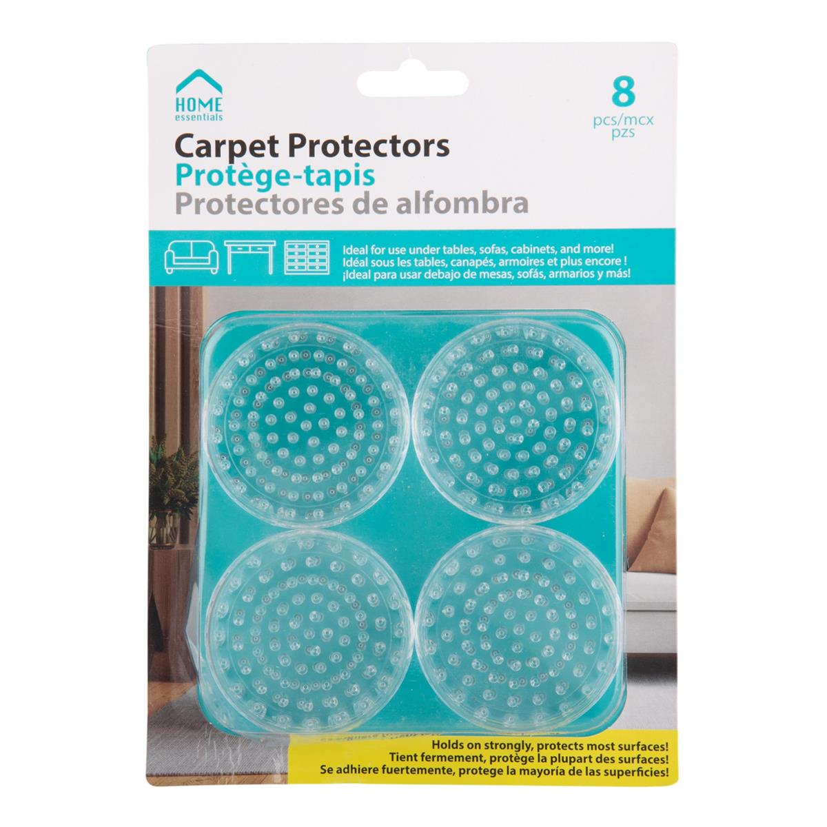 Home Essentials - 8 Carpet Protectors - 2.4in dia.