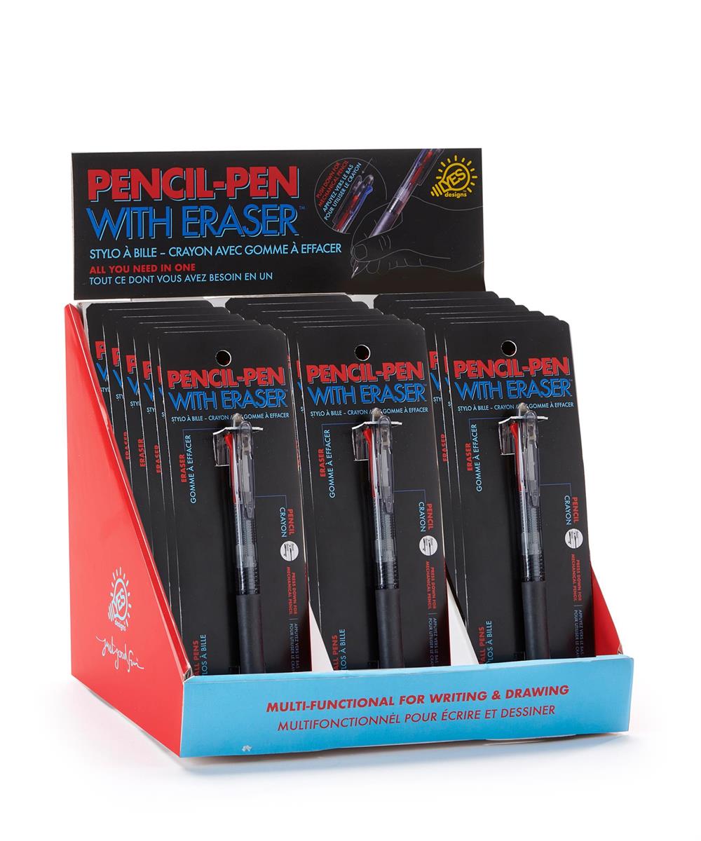 Pen /Pencil - 4in1 with Eraser 5.5in