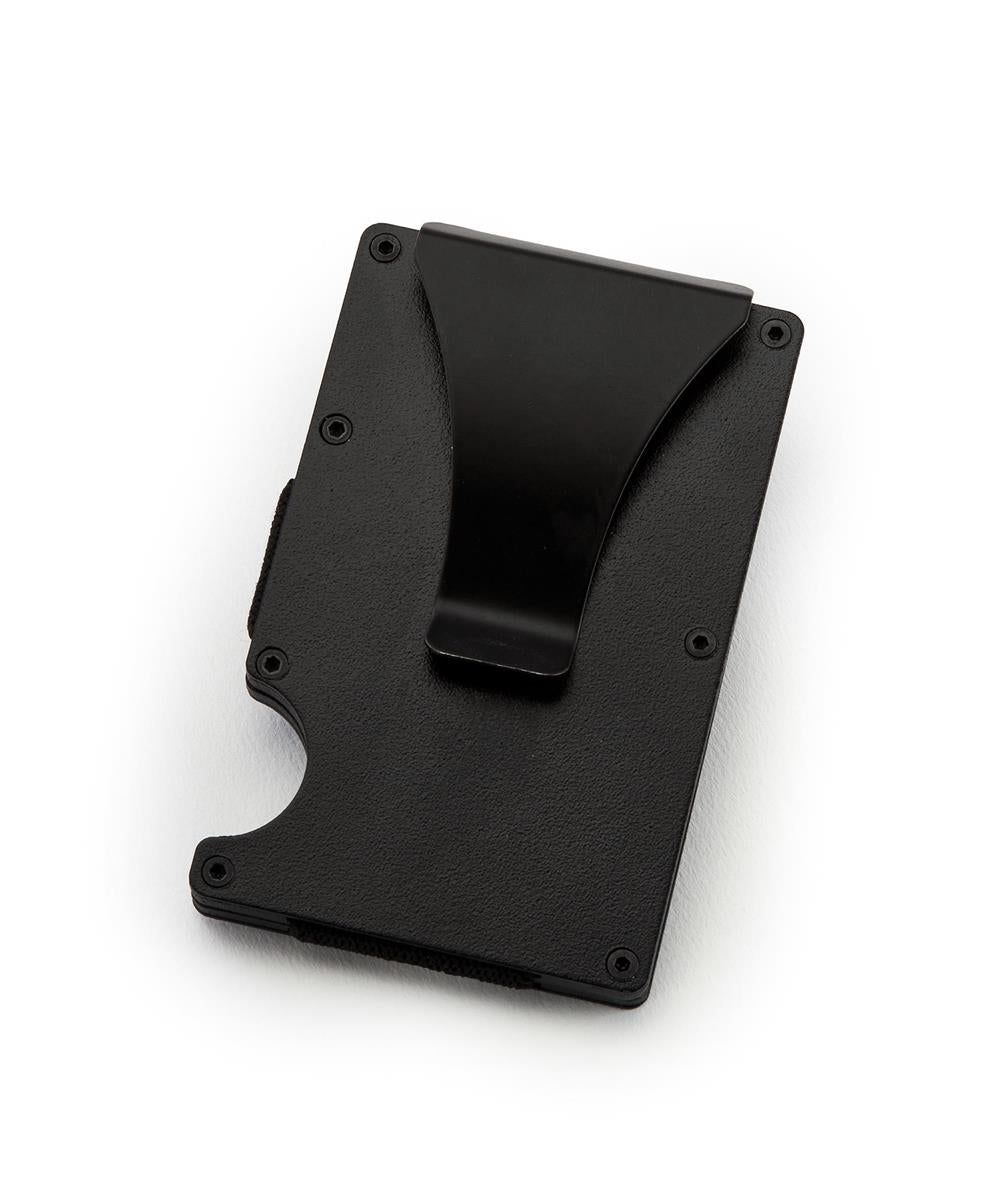 RFID Wallet Clip - Black Metal 3.3x2.1x0.3in