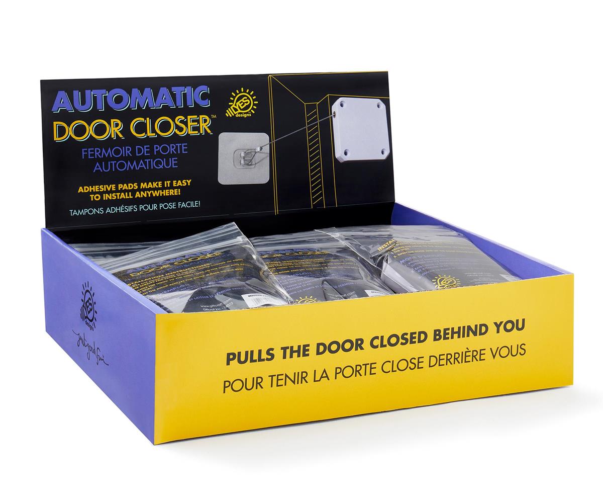 Door Closer - Automatic - White or Black 2.8x2.6in