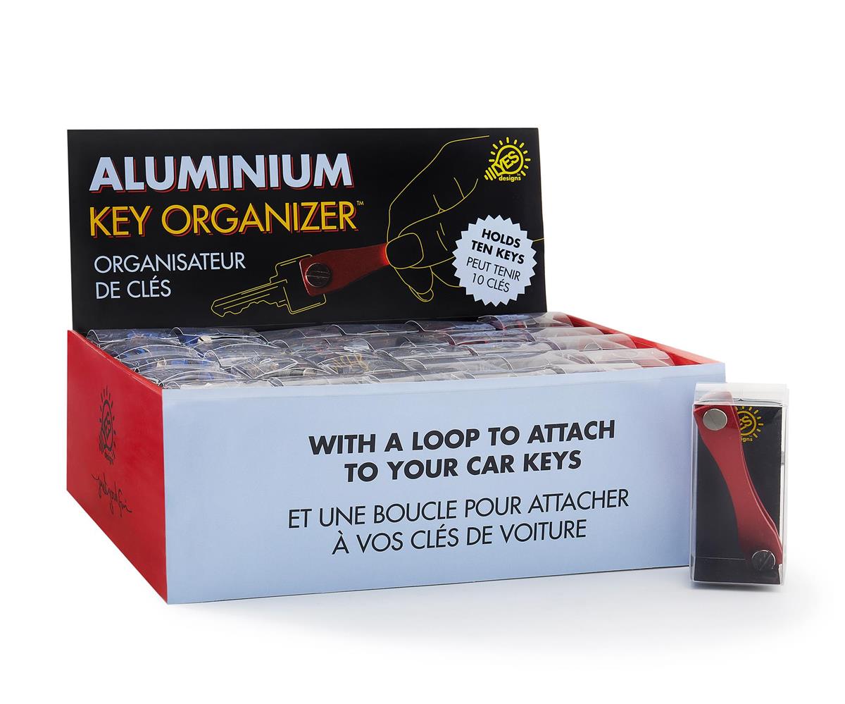 Key Organizer - Aluminium Alloy - Red, Blue or Black 3.5in