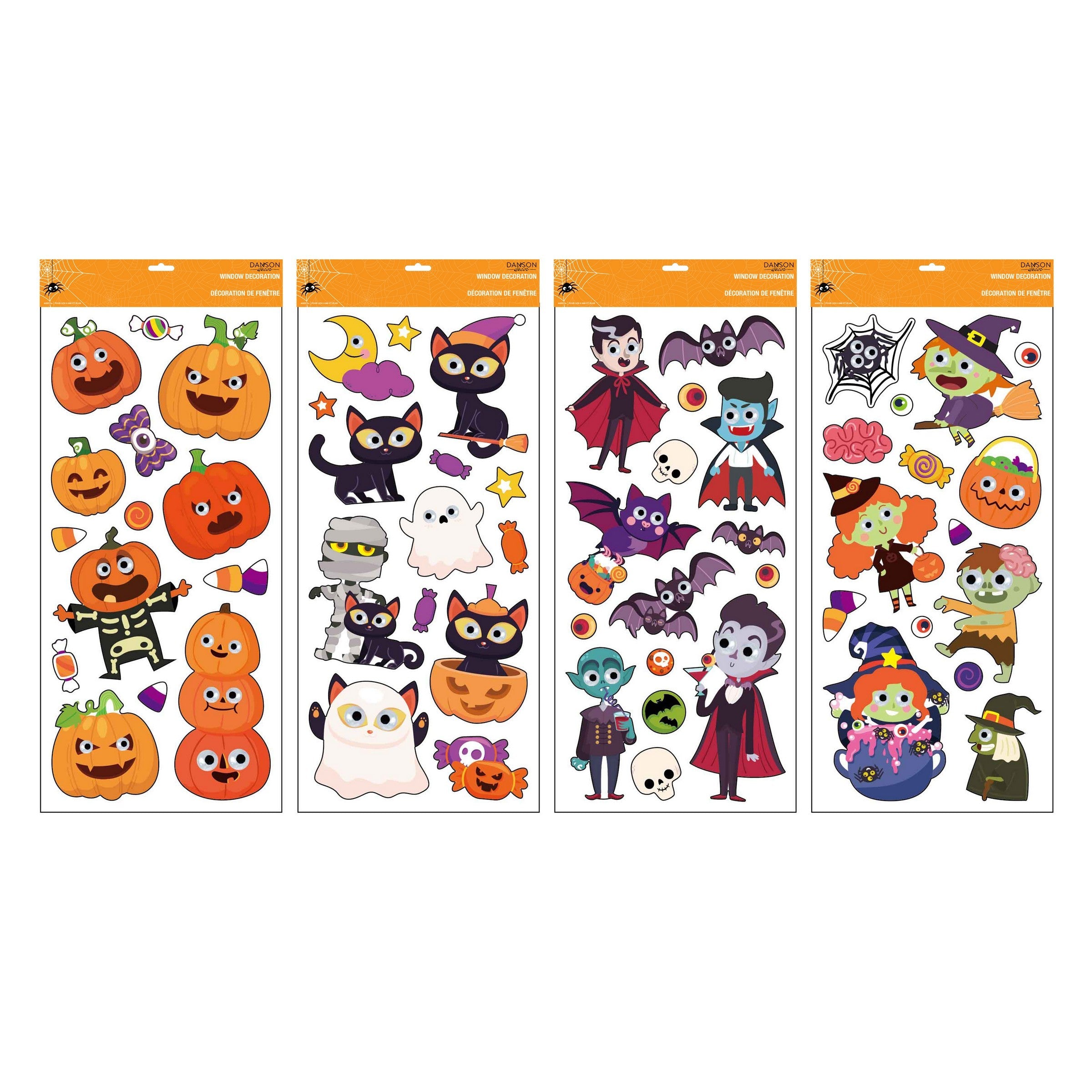 Halloween Puffy Window Stickers with Moving Eyes VRT