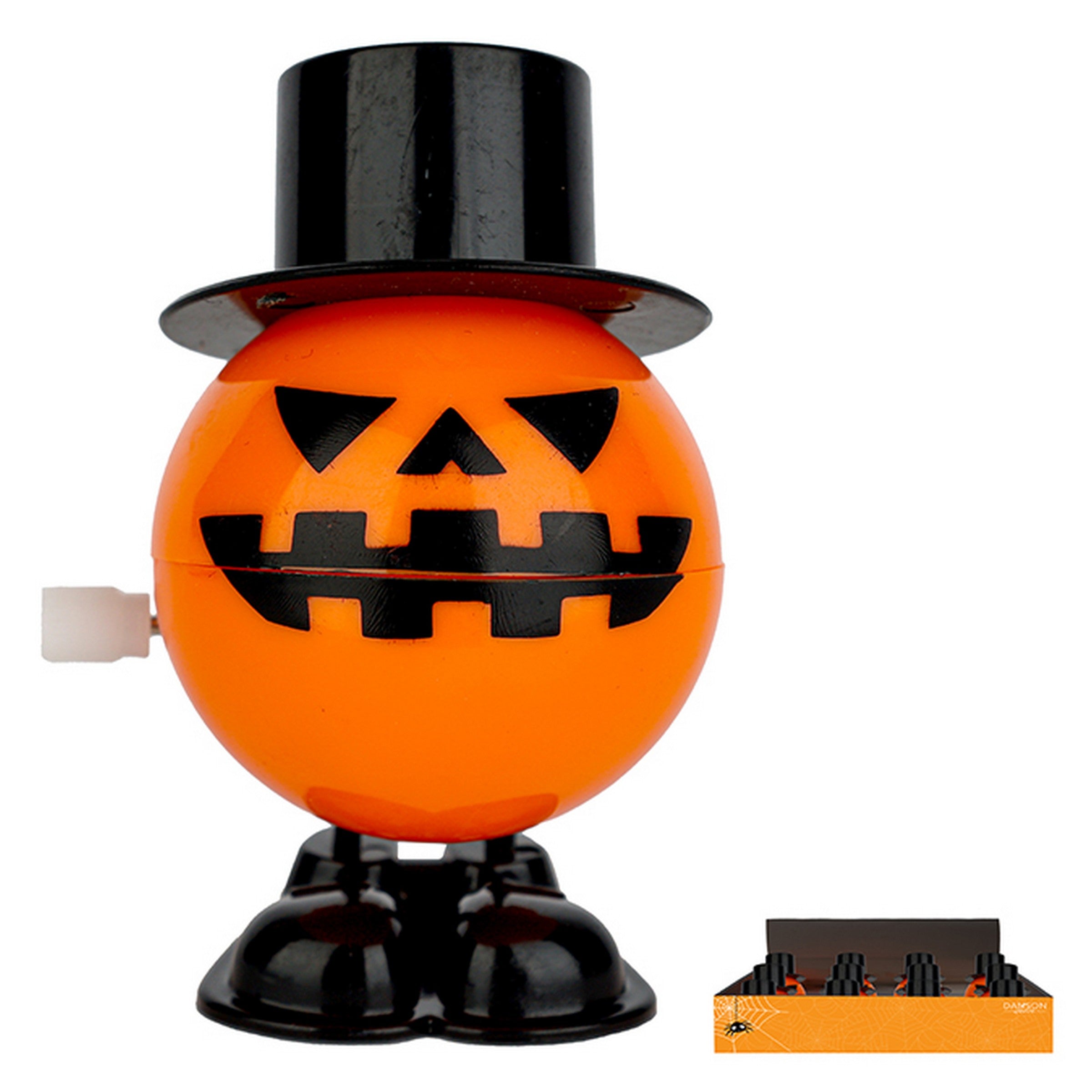 Halloween Mini Plastic Wind-up Pumpkin Man 