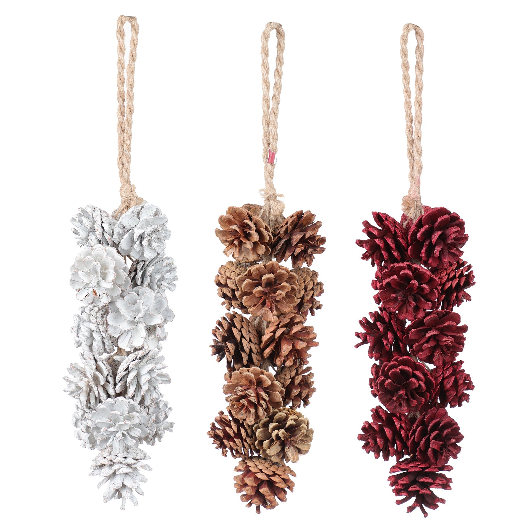Christmas Hanging 16 Pinecones Cluster 16.5in VRT