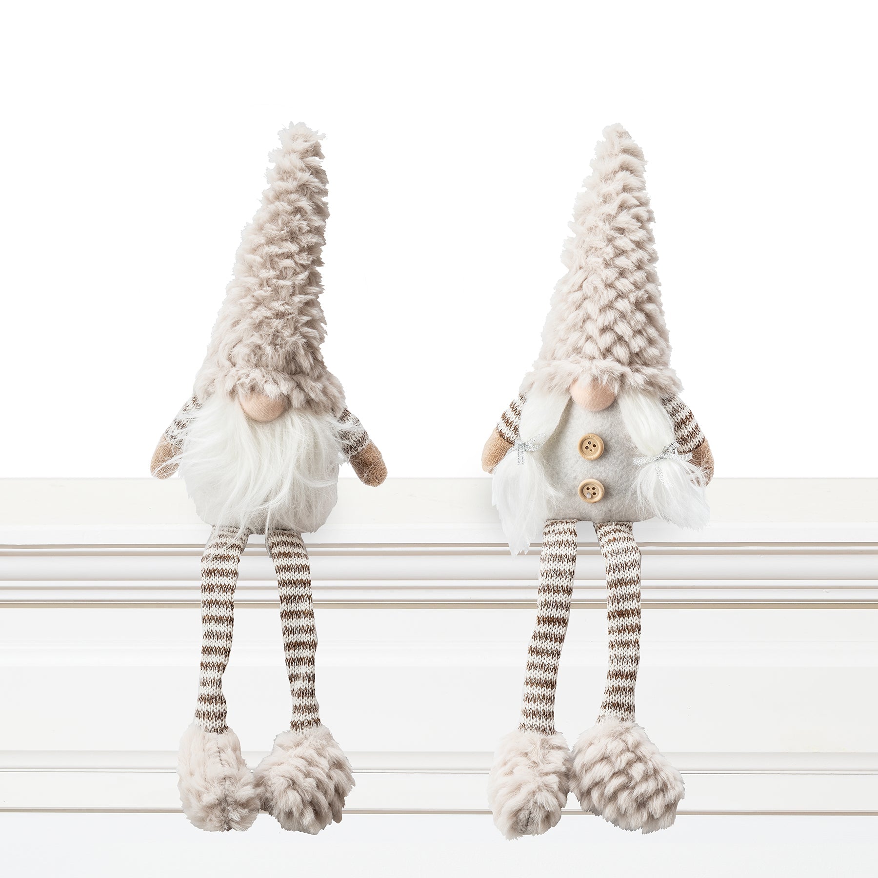 Christmas Sitting Santa Gnome with Dangling Legs 9.8in VRT