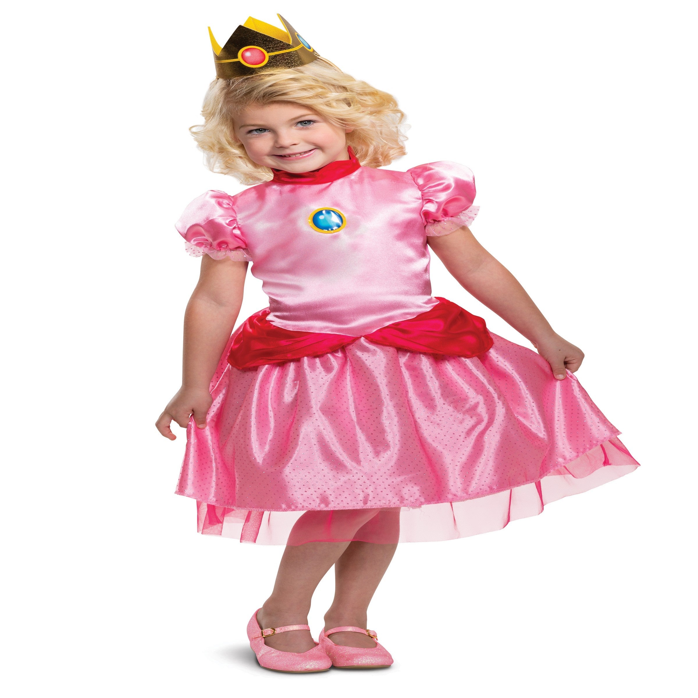 Halloween Princess Peach Costume Toddler M (3T-4T) 