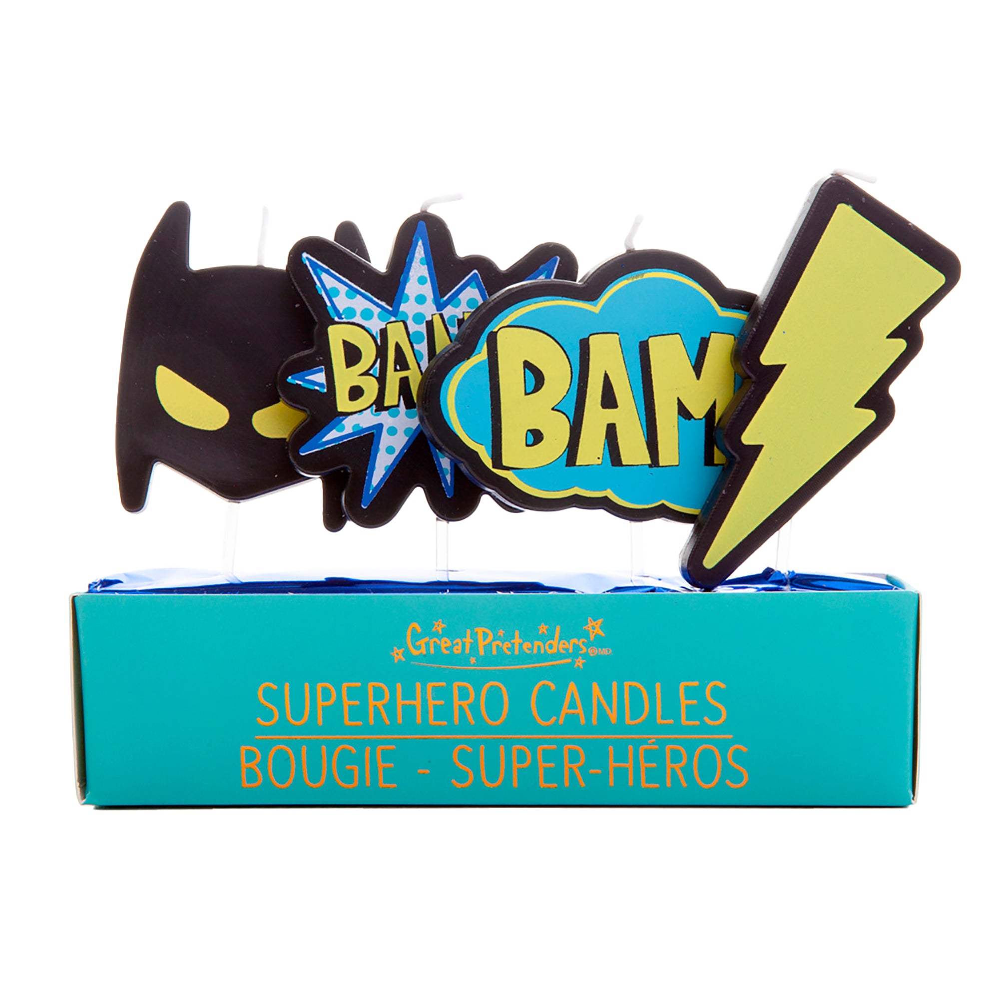 Superhero 4pcs Pick Candles