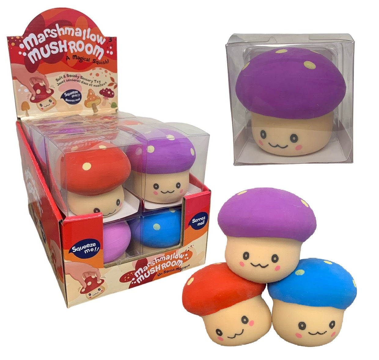 Marshmallow Mushroom Squeeze Toy Age 3+ VRT 