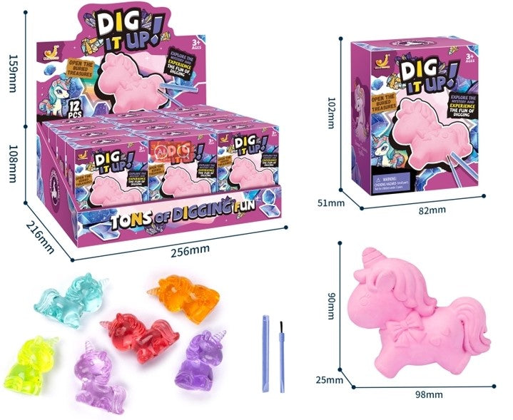 Unicorn Dig it Up Age 3+ 4x3.25x2in box 