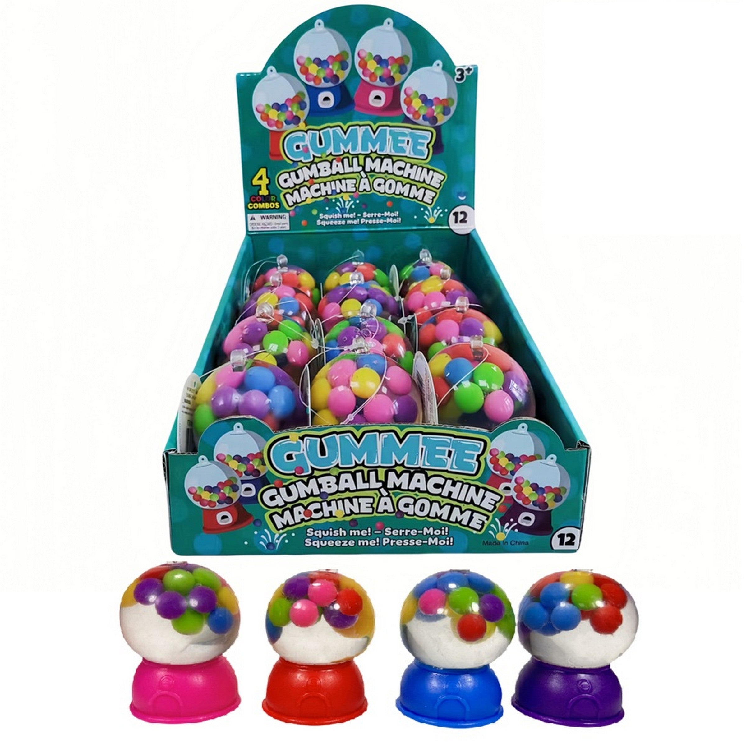 Gumball Machine Squeeze Toy Age 3+ 3x2in VRT