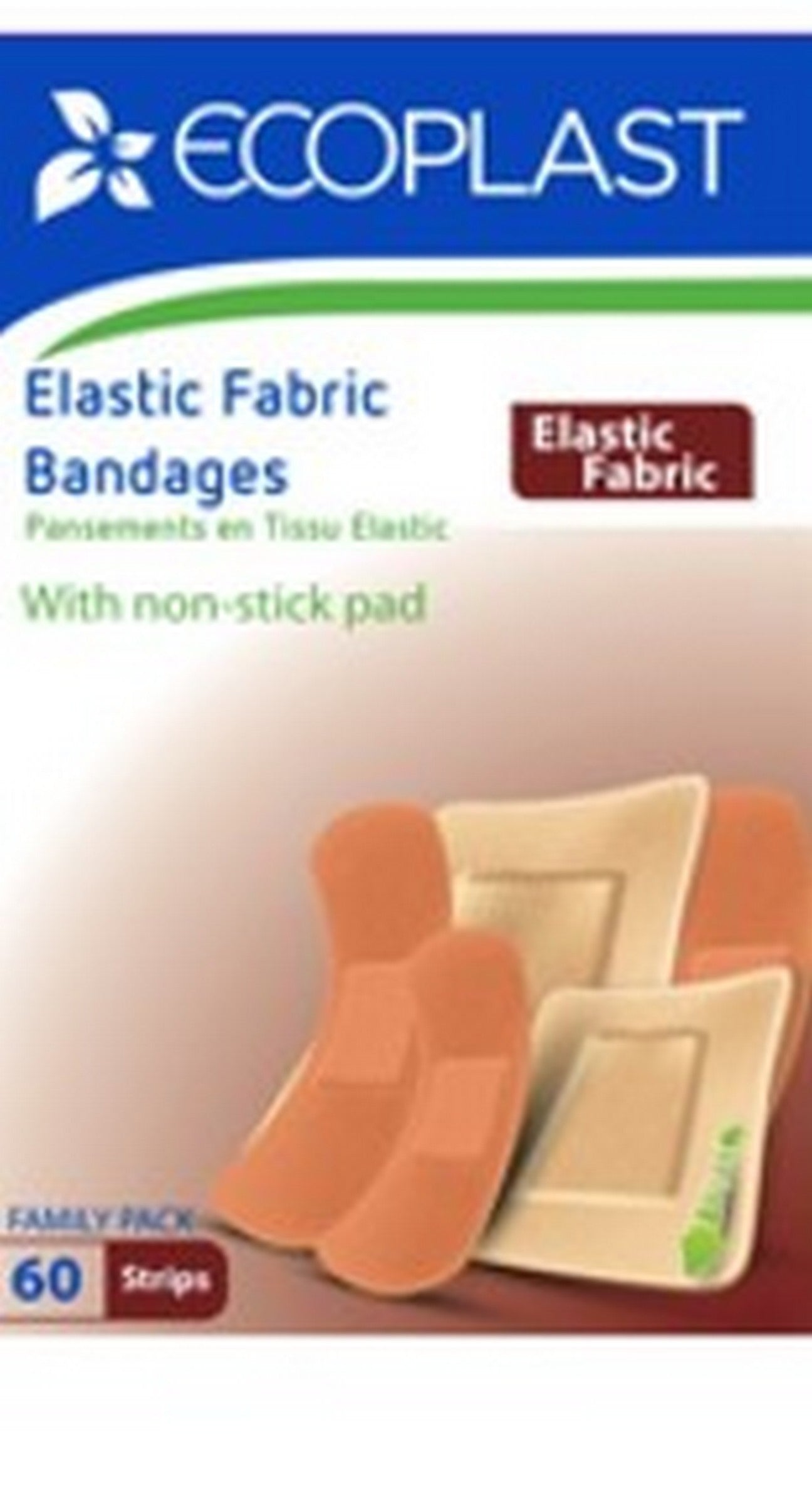 EcoPlast 60 Elastic Fabric Bandages 9.5x38mm to 19x38mm 