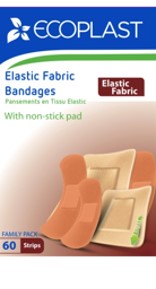 EcoPlast 60 Elastic Fabric Bandages 9.5x38mm to 19x38mm 