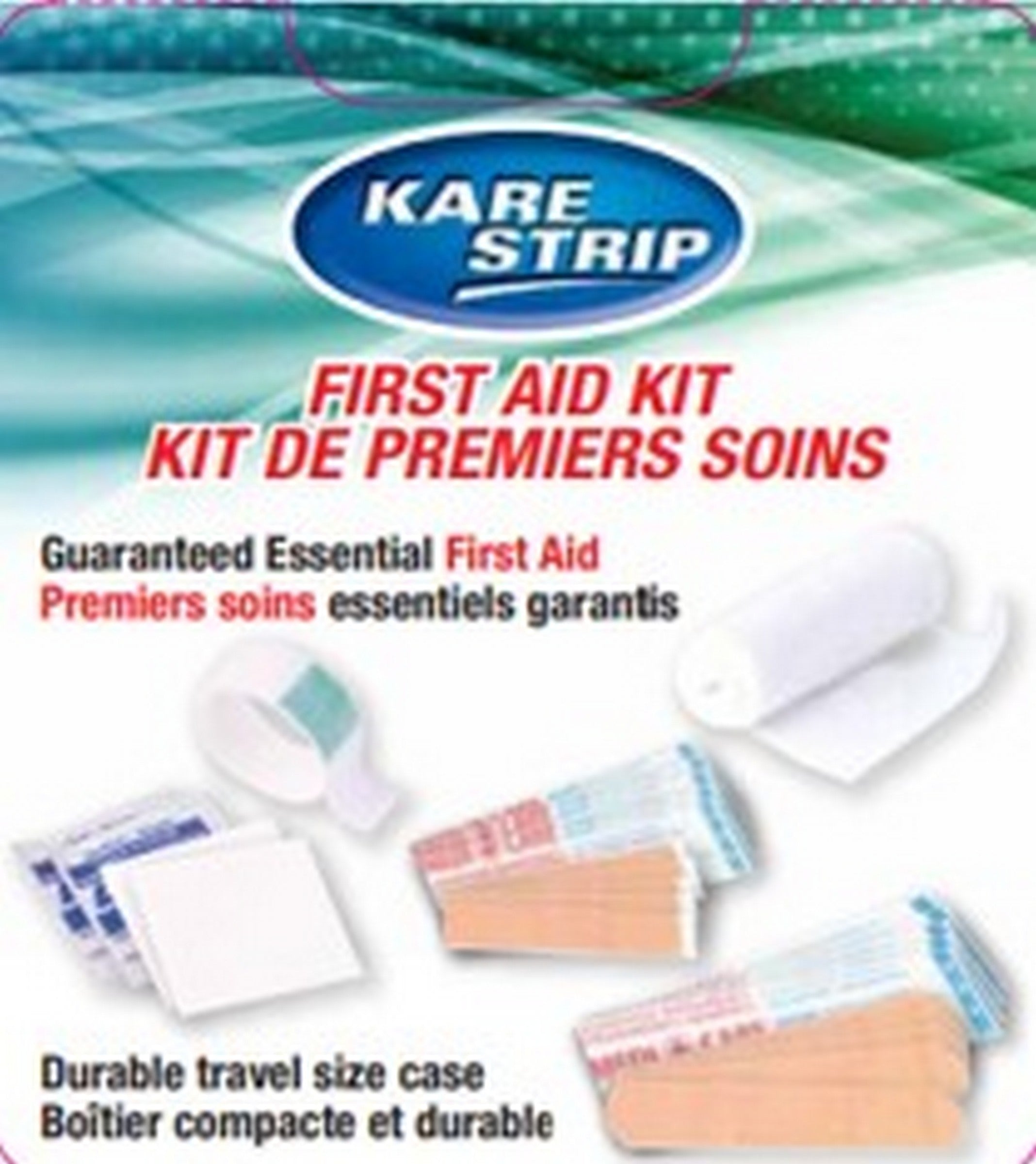Kare Strip 20pcs First Aid Kit in Plastic Case 4x3.5in 