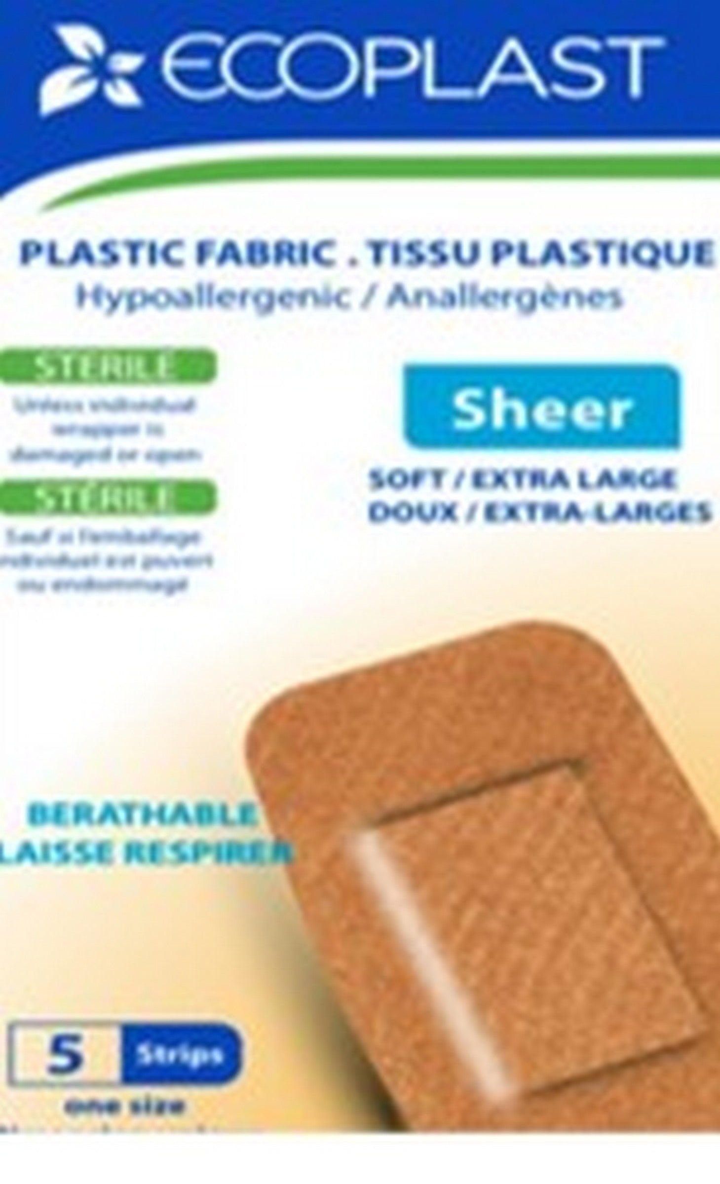 EcoPlast 5 Sheer Bandages 2x4in 
