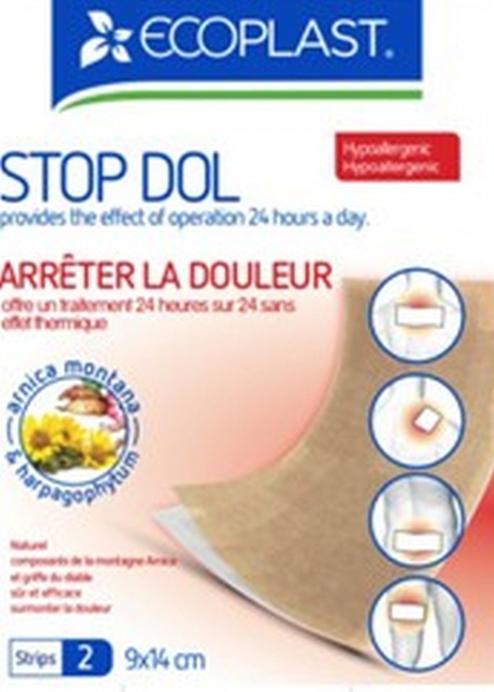 EcoPlast 2 Hypoallergenic Stop Dol Patches 9x14cm 