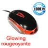 elink Glowing Optical Mouse - 3 Buttons and Scroll Wheel 3.6x2x1.25in Eco Fee $0.2SUS 