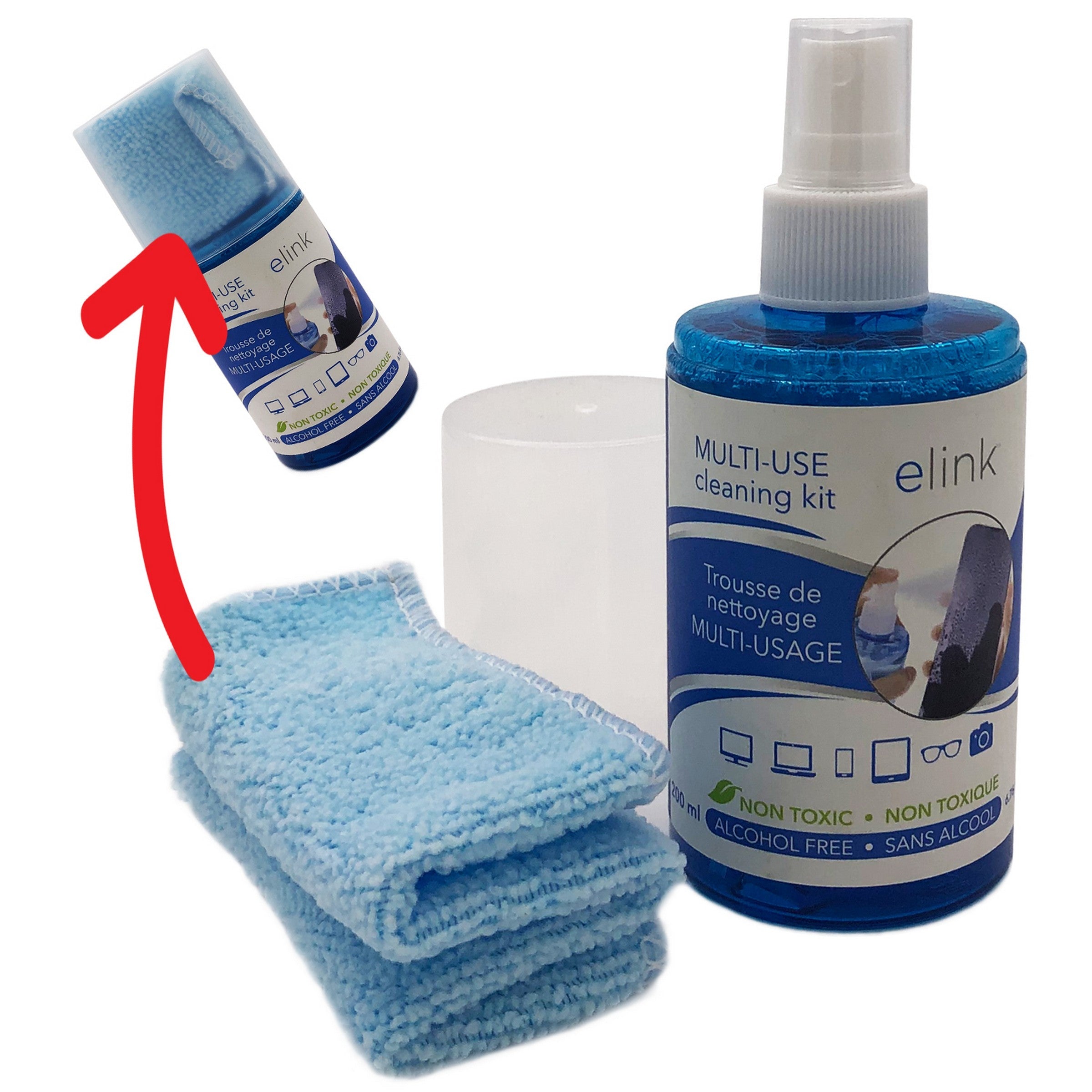 elink Cleaning Kit with Microfiber Cloth 6.76oz (200ml) 