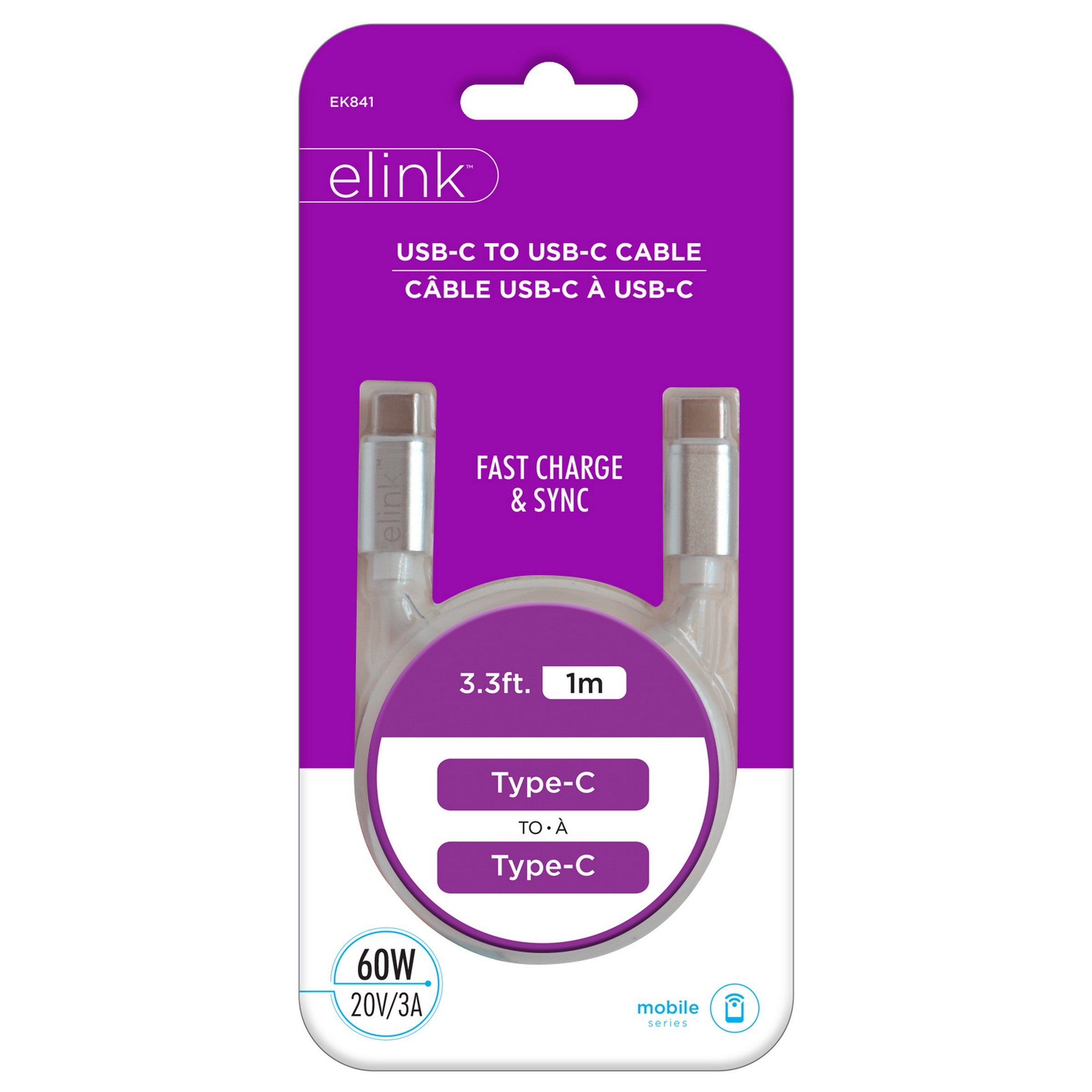 elink USB-C to USB-C / Type-C to Type-C Cable 3.3ft (1m)