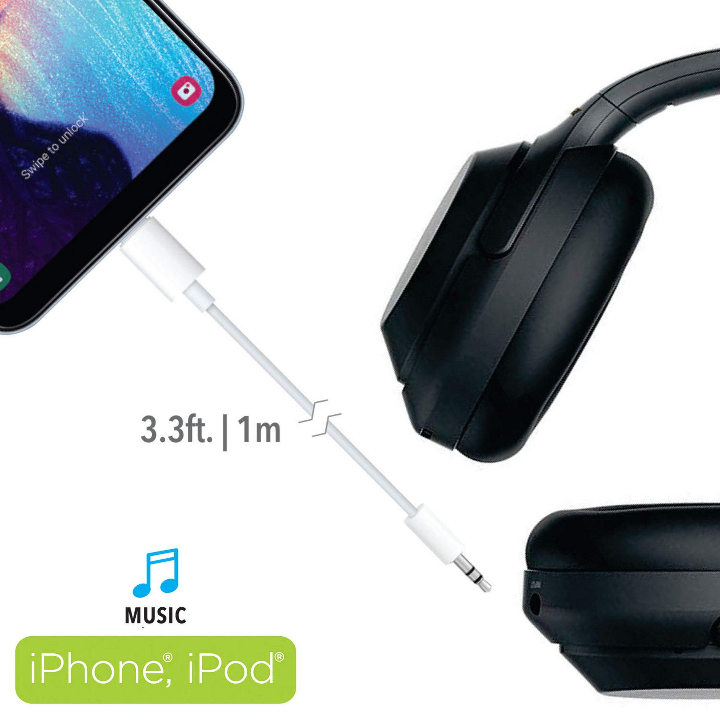 elink Lightning to 3.5mm Plug Adapter 3.3ft (1m)