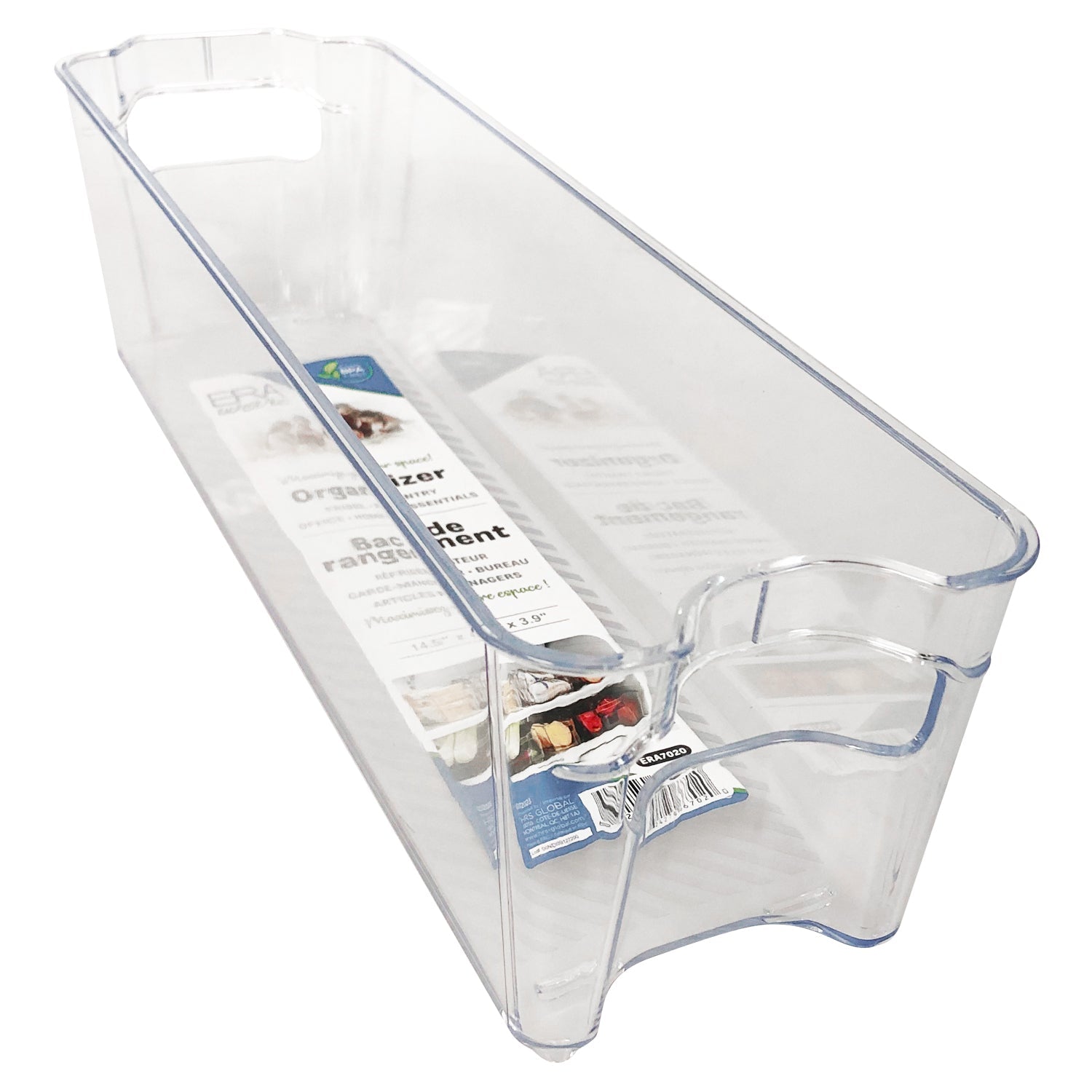 Eraware Clear Plastic Organizer with Handles 14.5x4.2x3.9in 