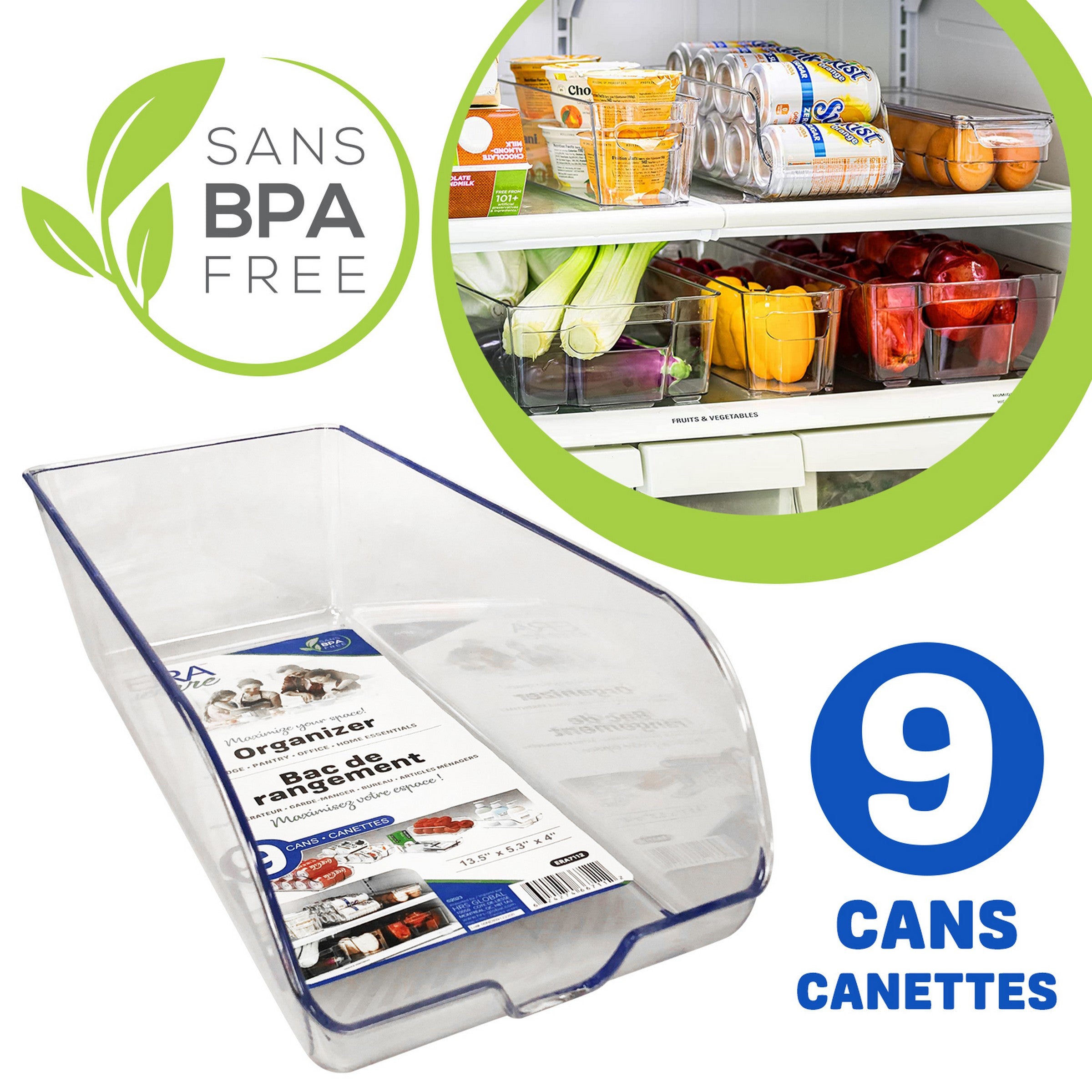 Eraware Clear Plastic Organizer 13.5x5.3x4in