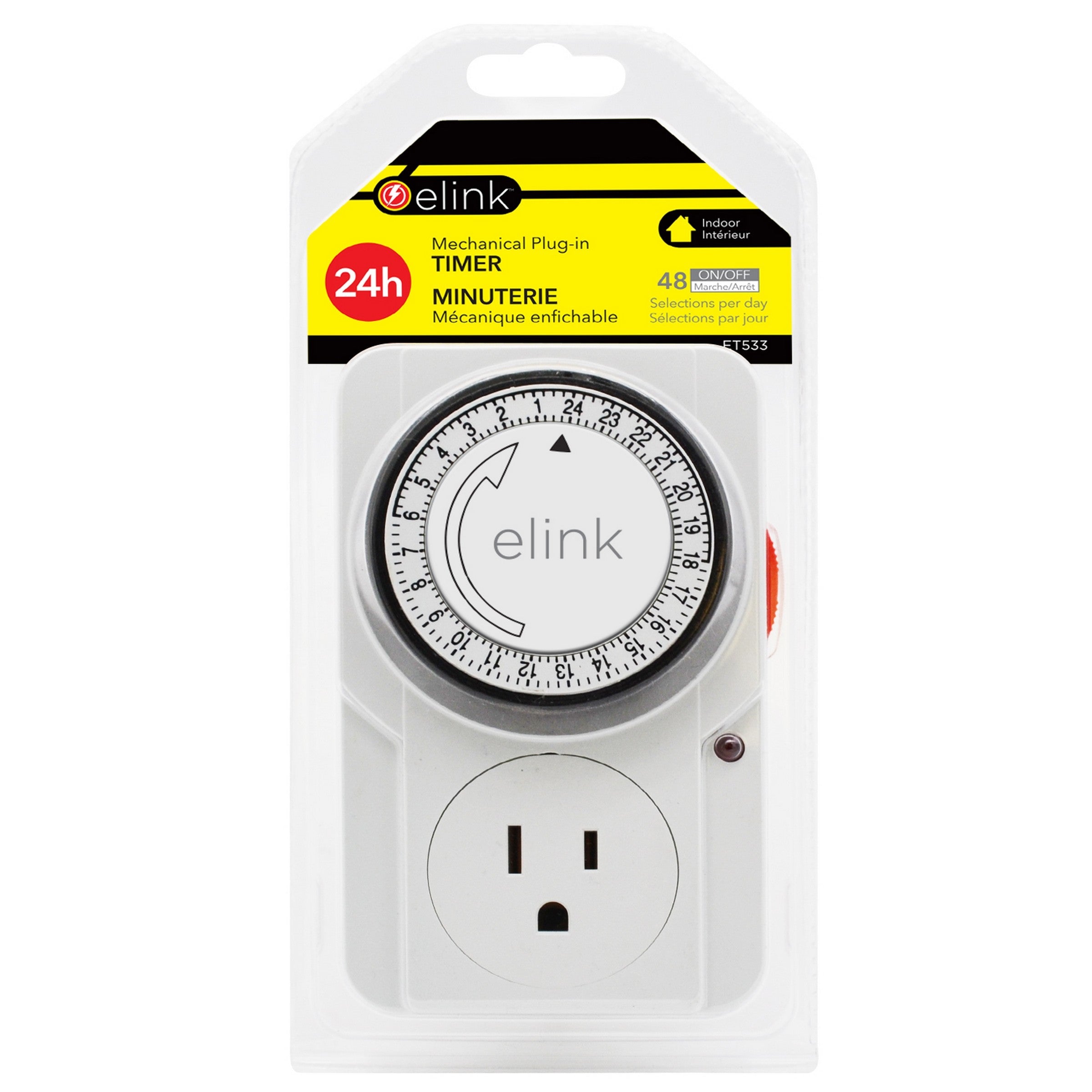 elink Mechanical Plug-in Timer 4.75x2.8in 