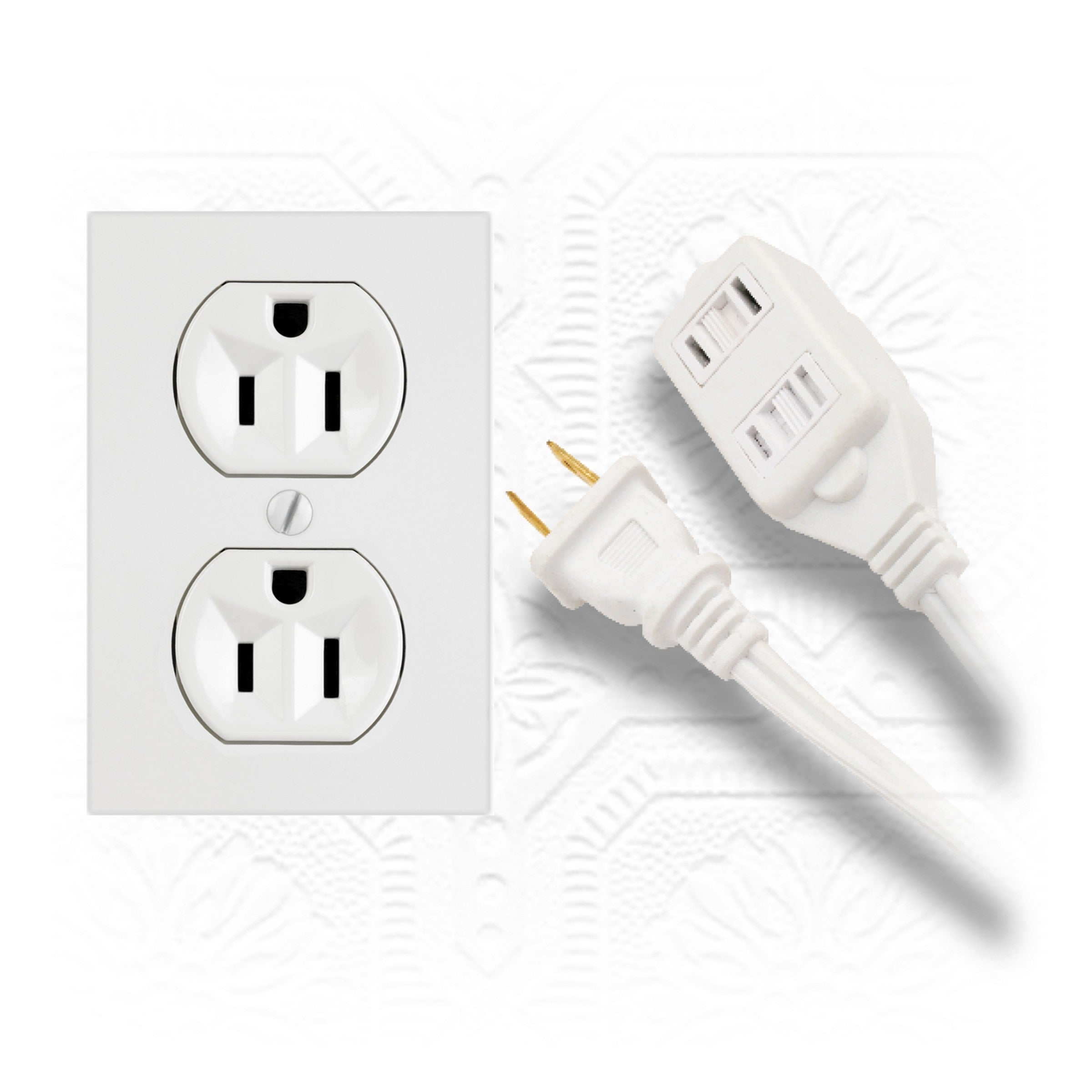 elink Polarized Extension Cord - 3 Outlets - Indoor 15ft (4.6m)
