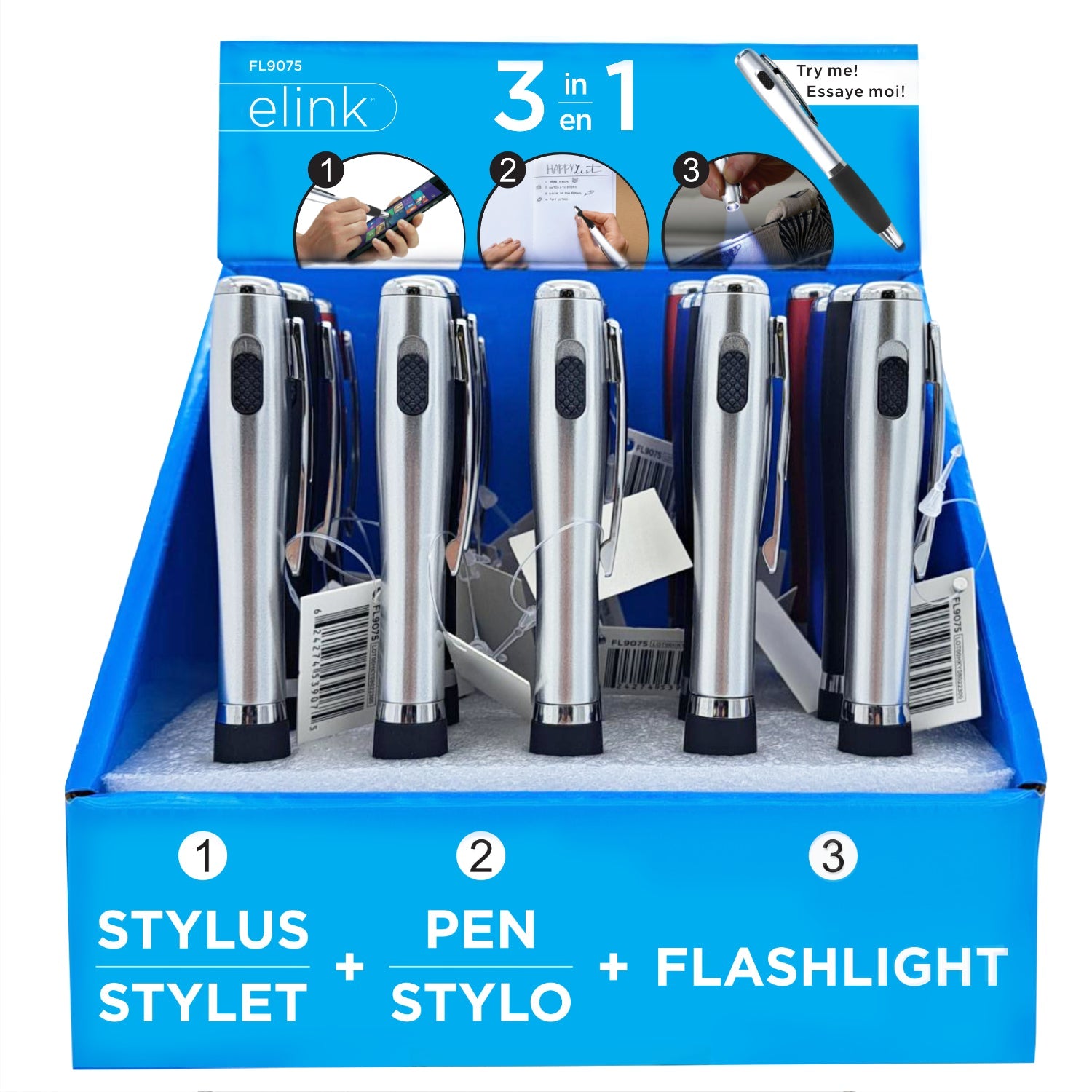 elink 3 in 1 Stylus, Pen and Flashlight VRT
