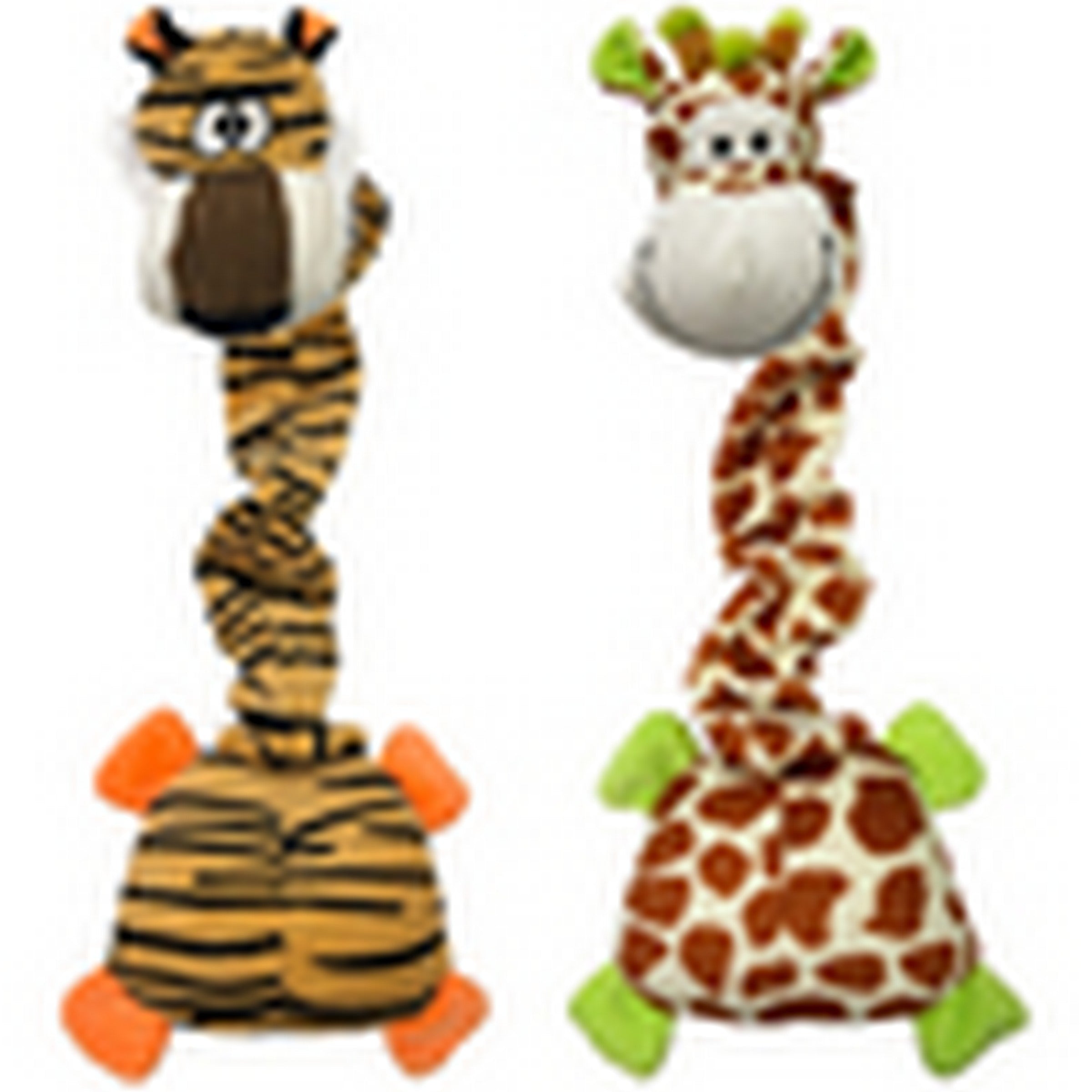 Animooos Dog Toy Squeaky Plush Animal with Stretch Neck - 100% Polyester 15in VRT 