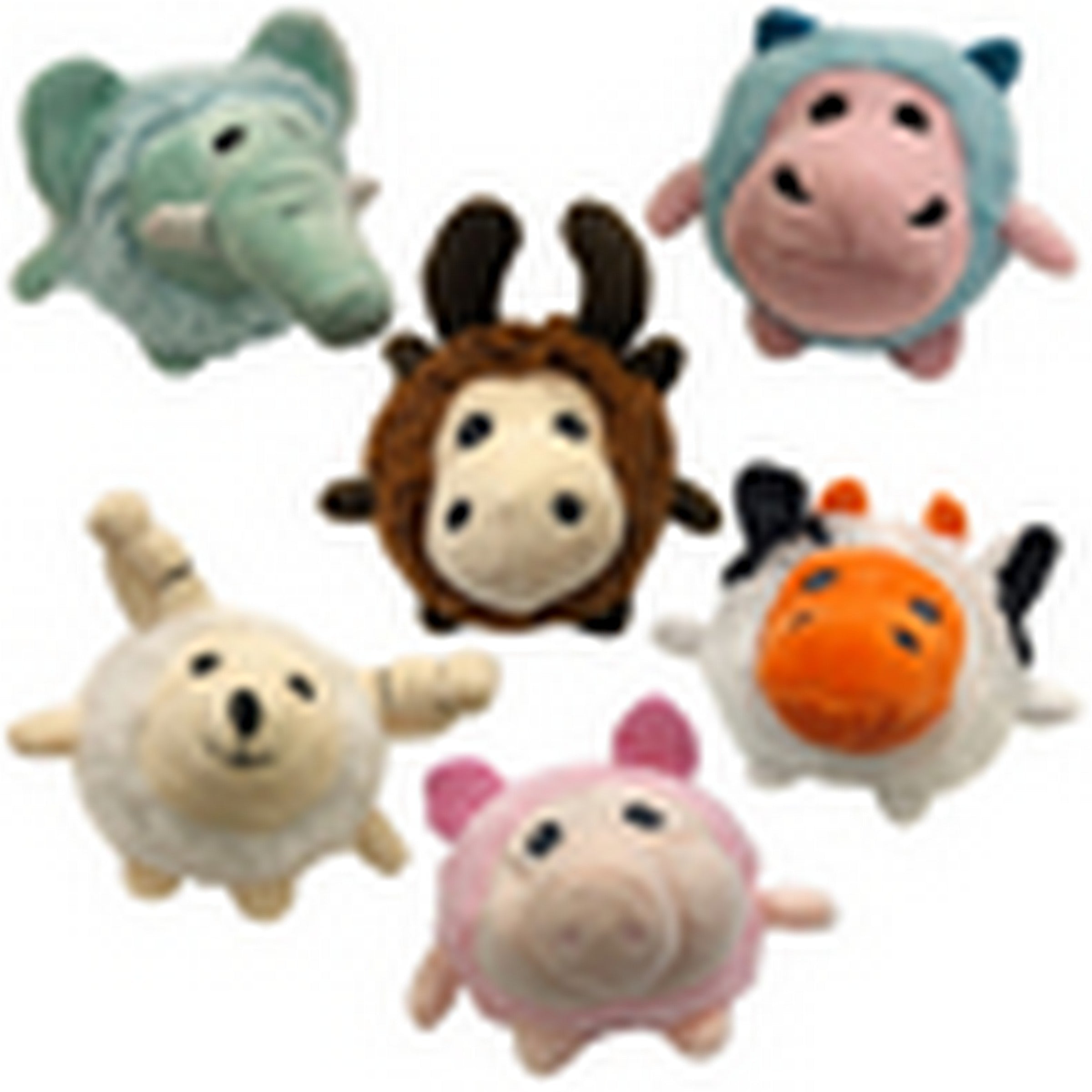 Animooos Dog Toy Squeaky Plush Animal 100% Polyester 6.75x4.5in VRT