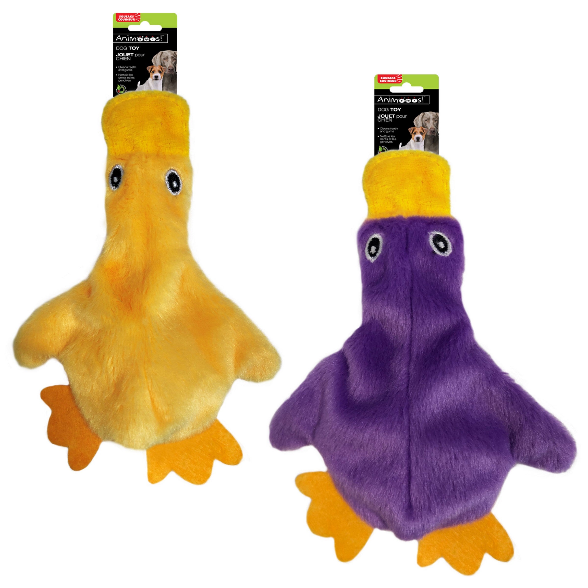 Animooos Dog Toy Plush Duck with Squeaker 5.75x4in VRT 