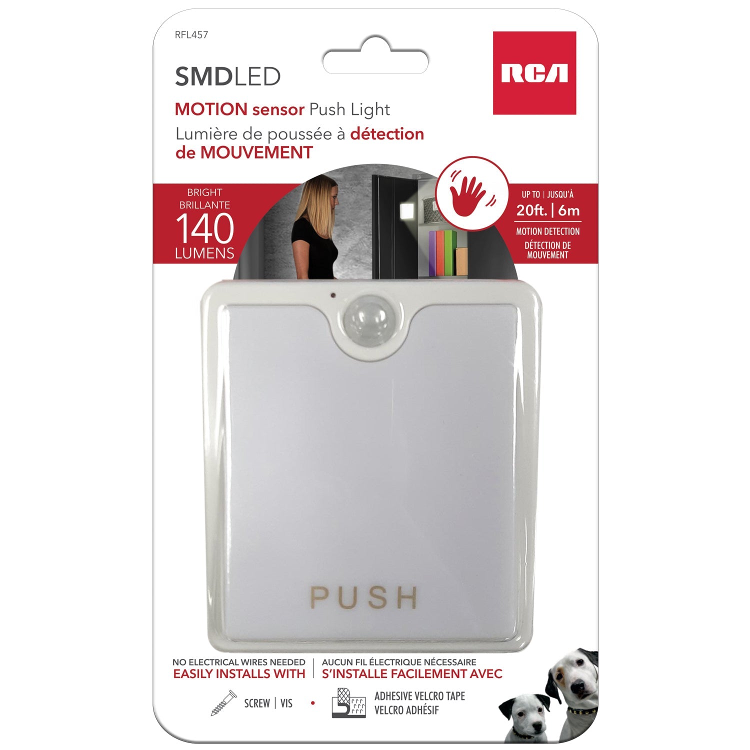 RCA Motion Sensor Push Light - 3AAA not Included