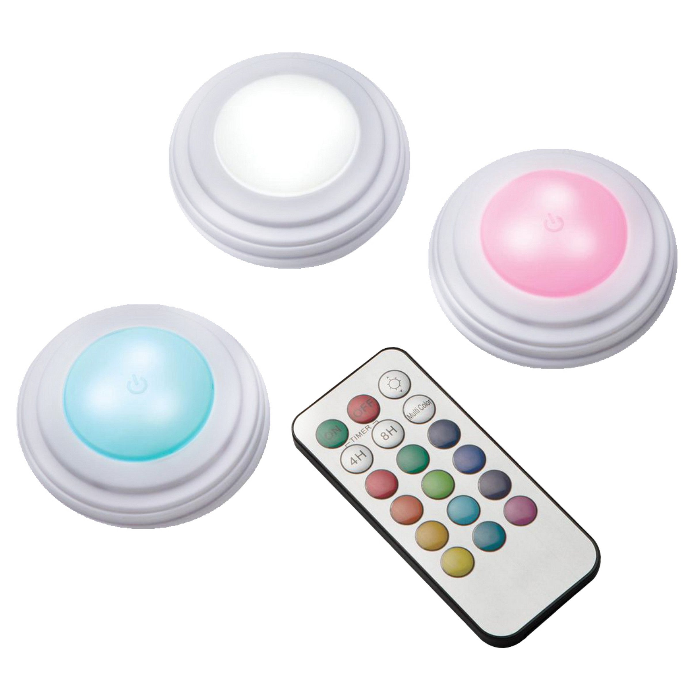 RCA Ensemble de Lumières d'Appoint Blanches et Couleurs avec Télécommande 2.5x1po chaque