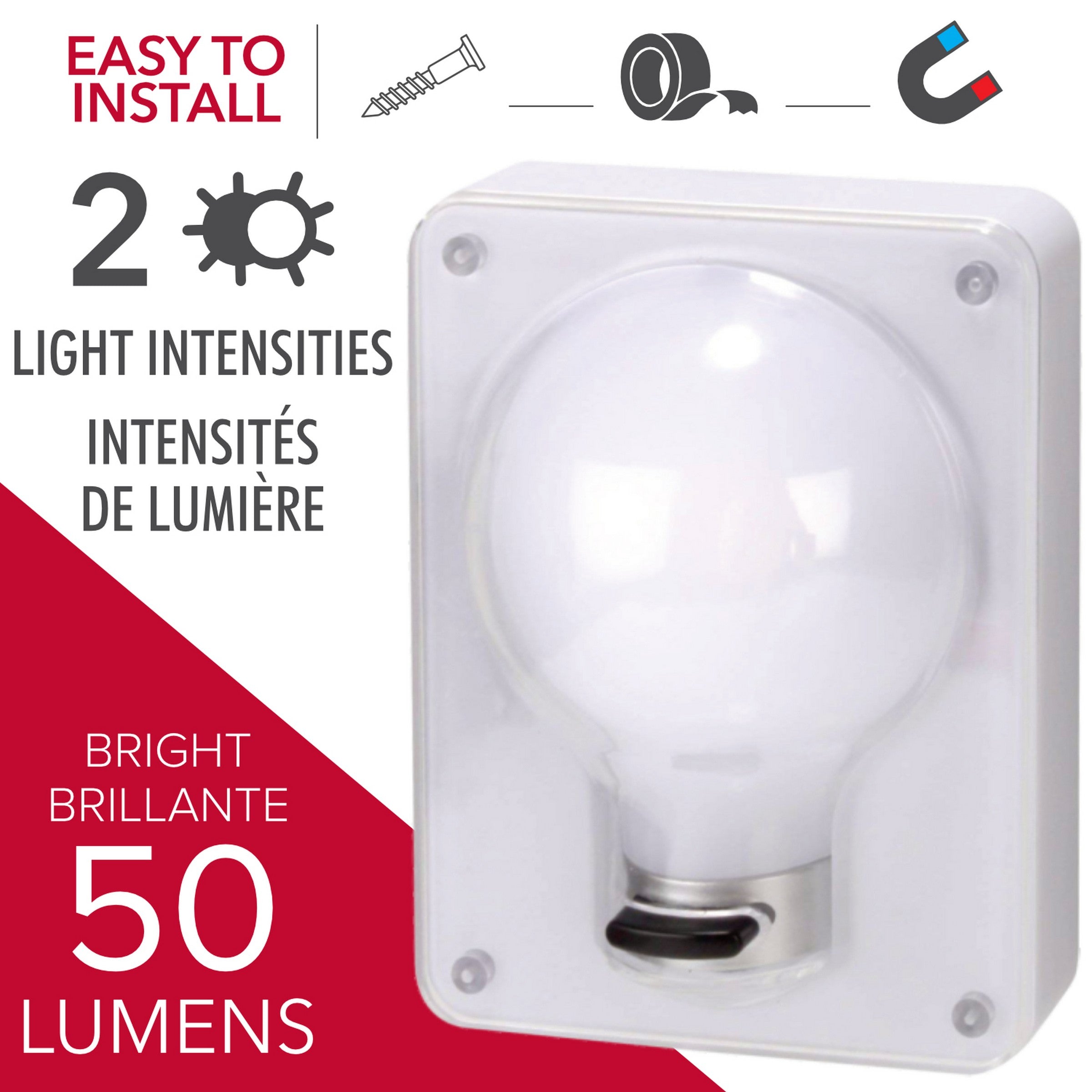 RCA Cordless Light Bulb Light - Plastic 3.1x4x1.5in   Each Sold Separately