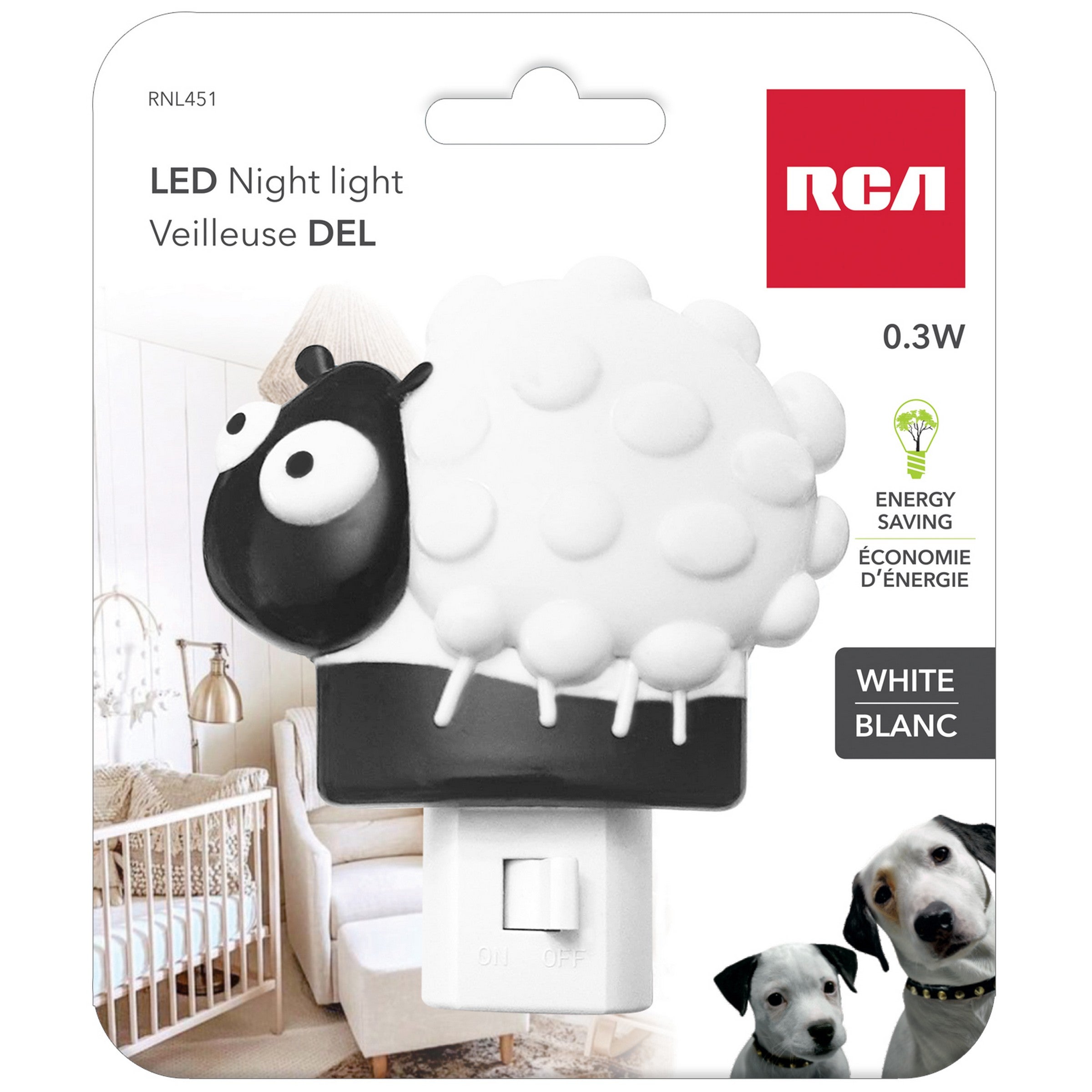 RCA Led Night Light - Sheep Shaped 0.3W  3.5x3in 