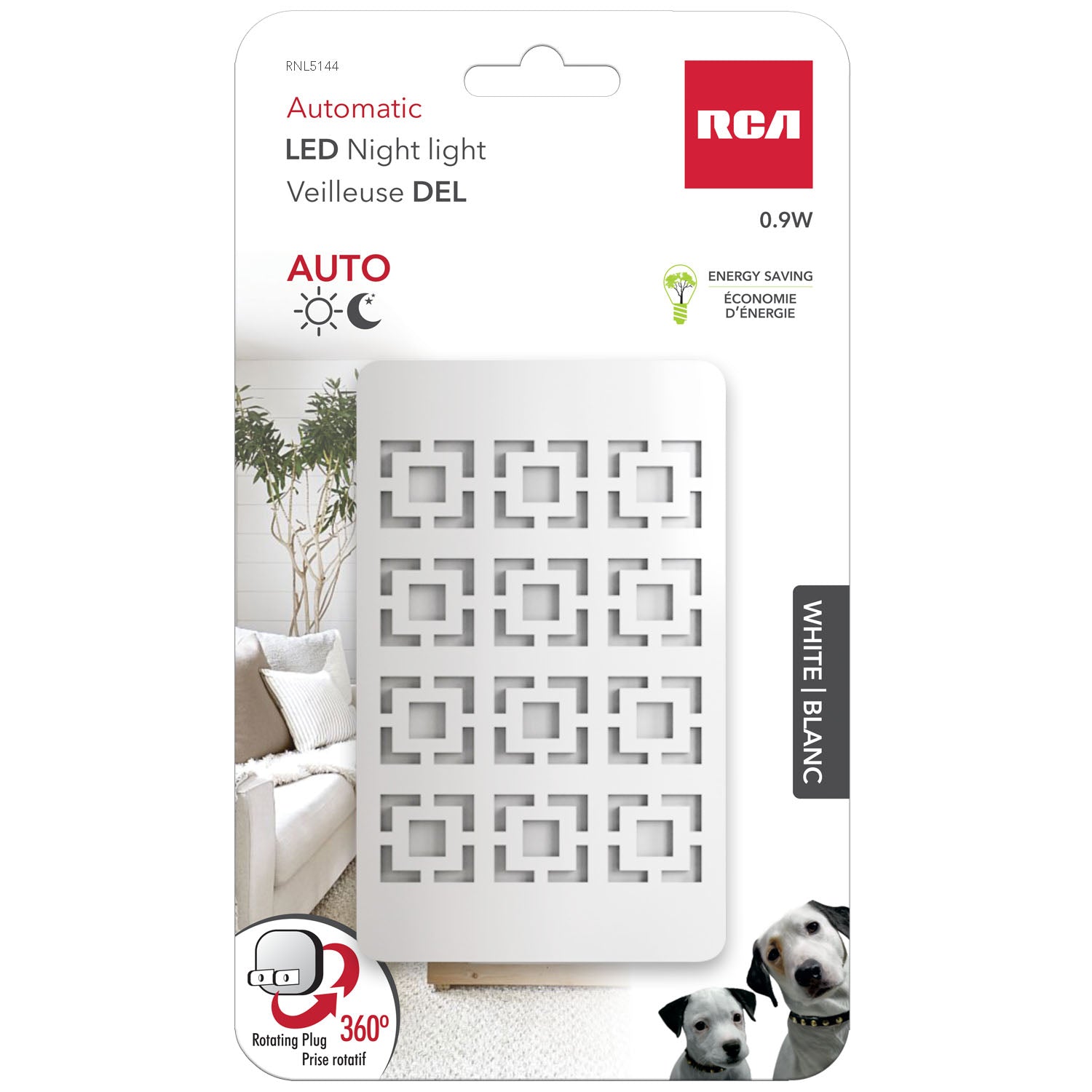 RCA Automatic Led Night Light - White 0.9W 