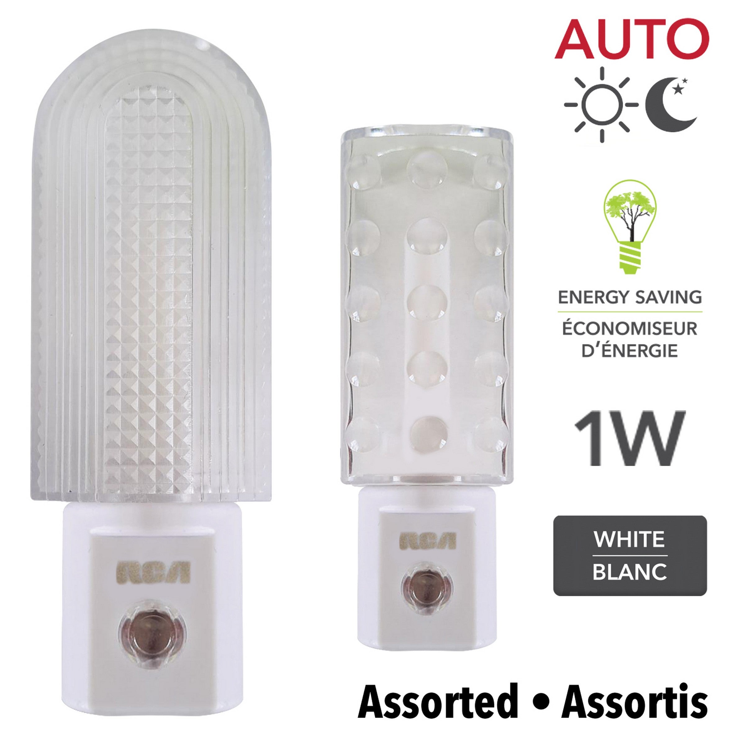 RCA Automatic Led 1W White Night Light 4in  VRT
