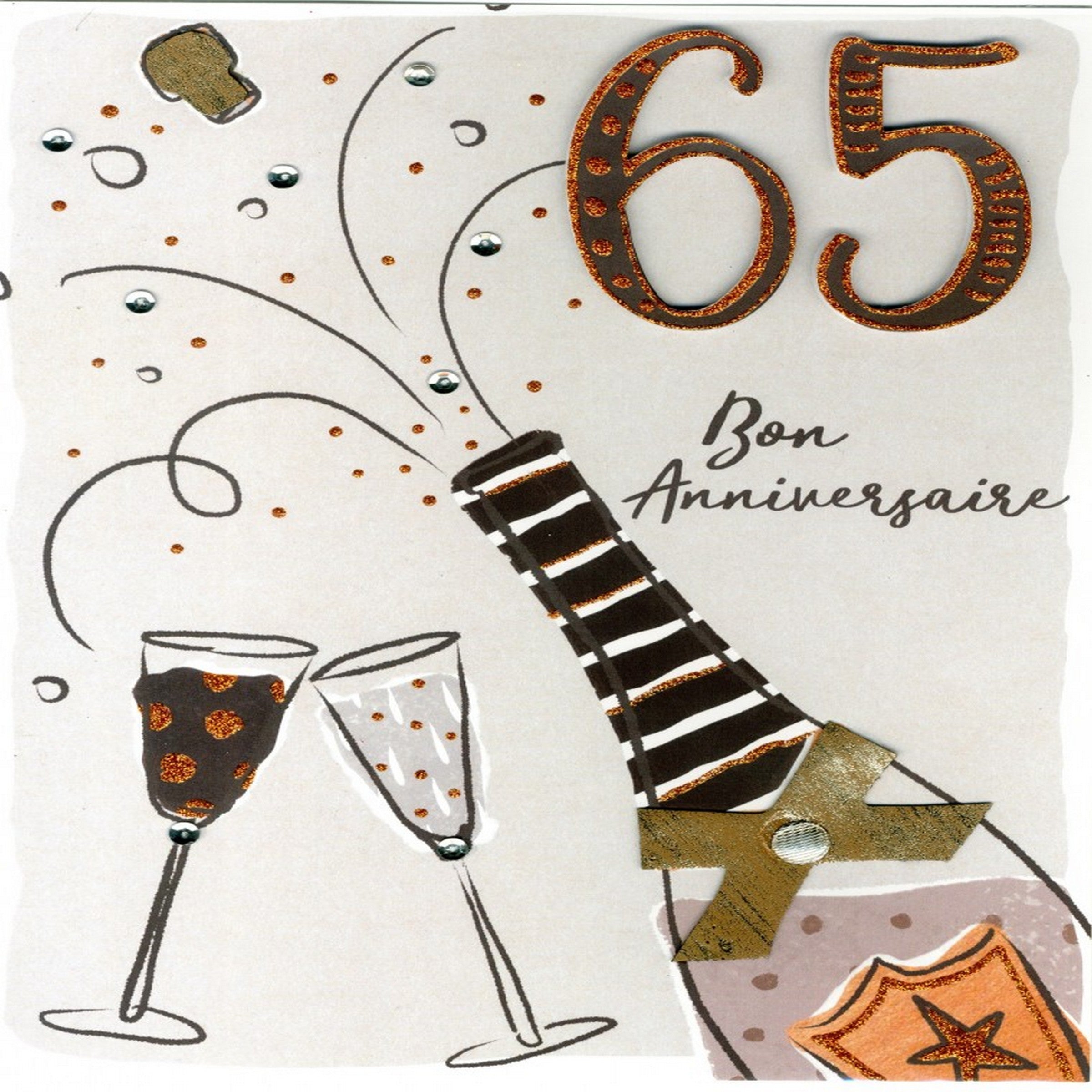 CARTE 65 ANNIVRSR-CHAMPAGNE