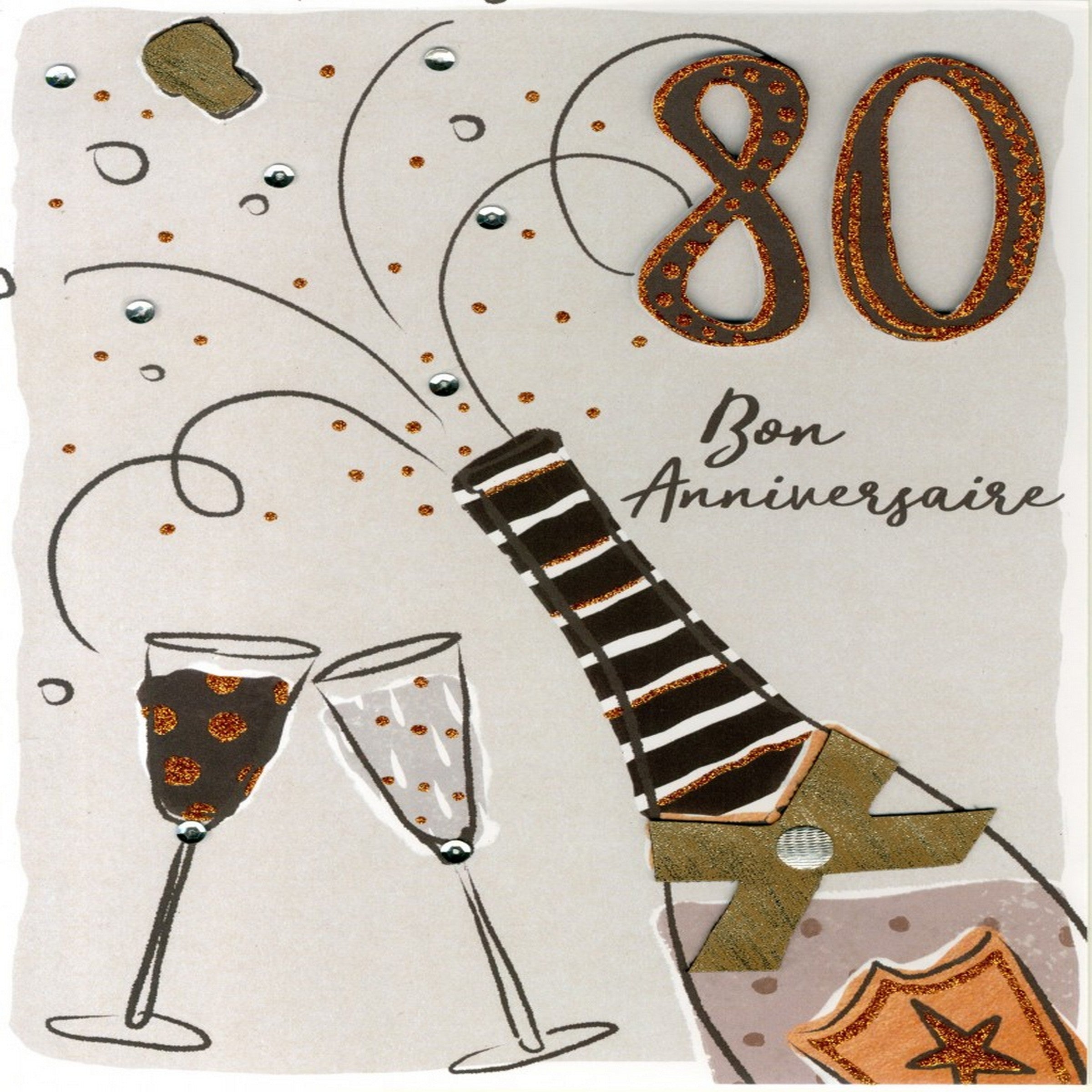 CARTE 80 ANNIVRSR-CHAMPAGNE