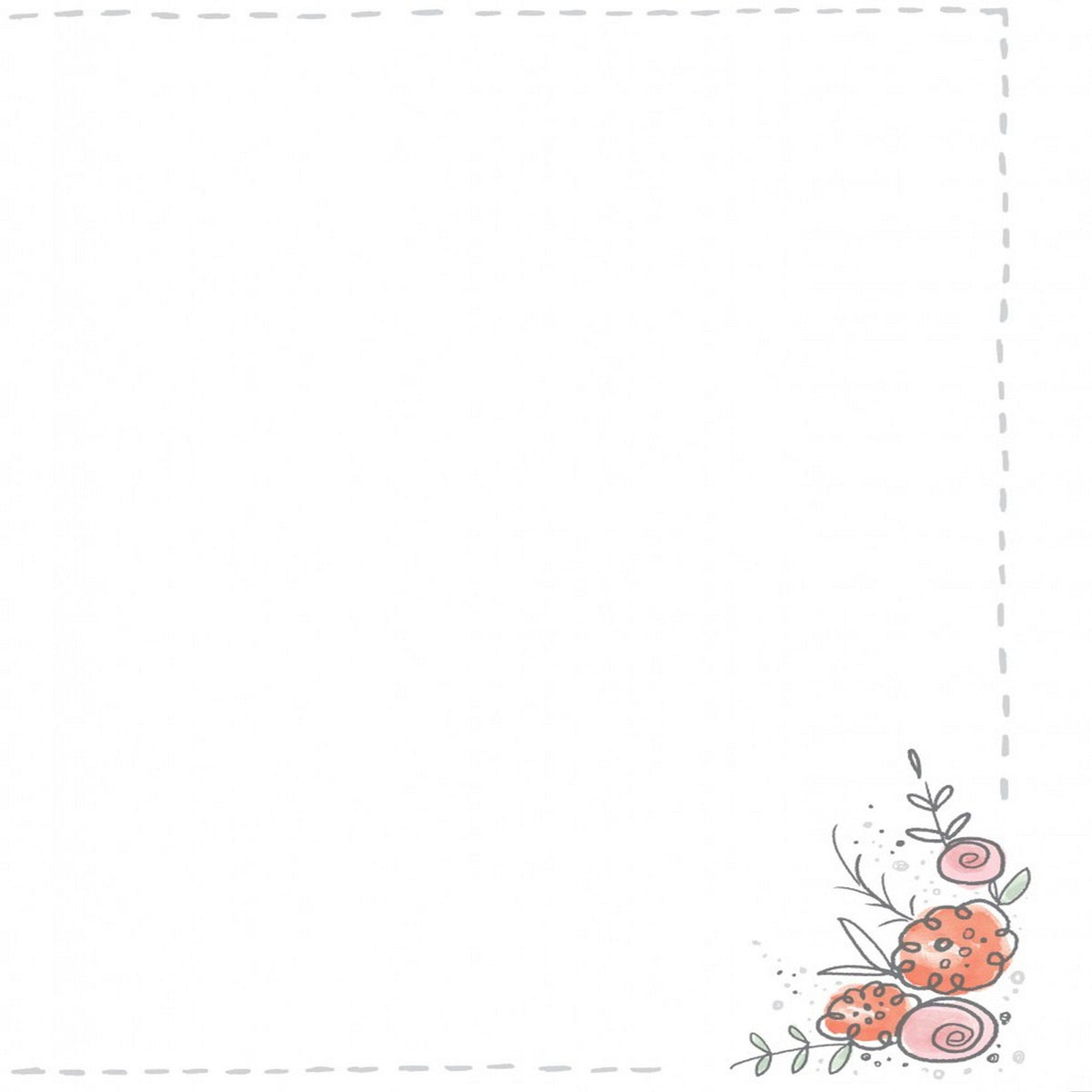 Carte de Voeux - Merci - Fleurs 12x9po